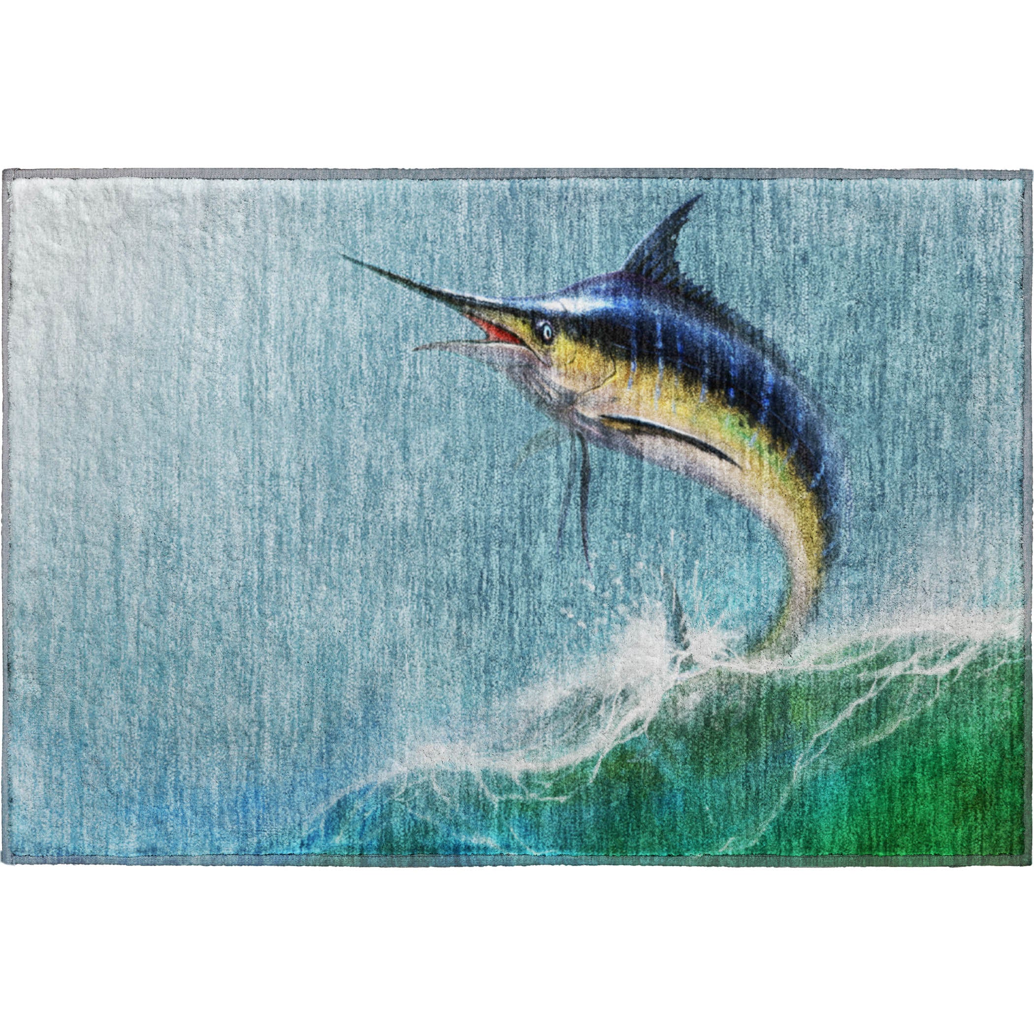Hoi An Machine Washable Coastal Bermuda Blue Rug 1'8" x 2'6" #shape_Rectangle