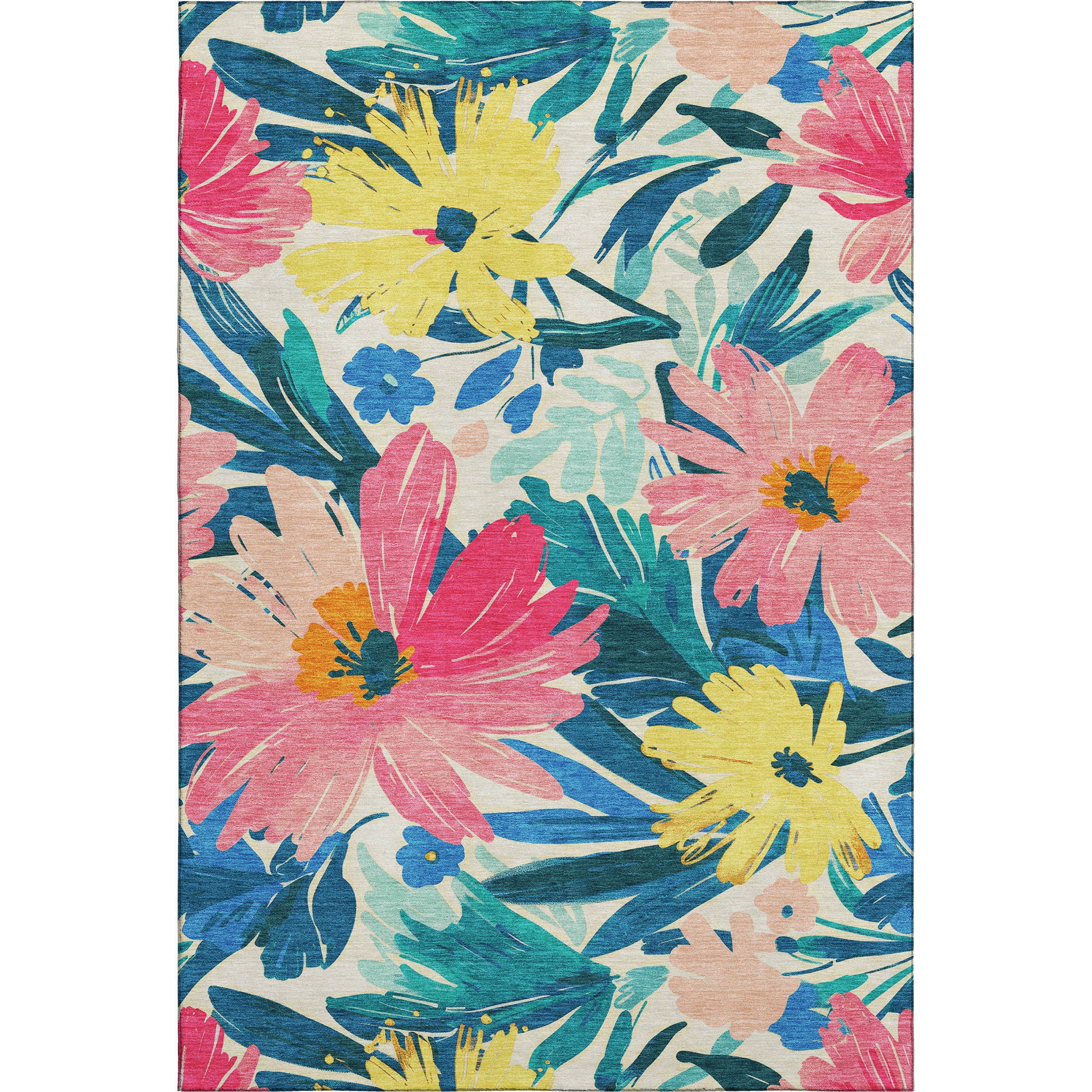 Seoul Machine Washable Transitional Blush Pink Rug 2'6" x 3'10" #shape_Rectangle
