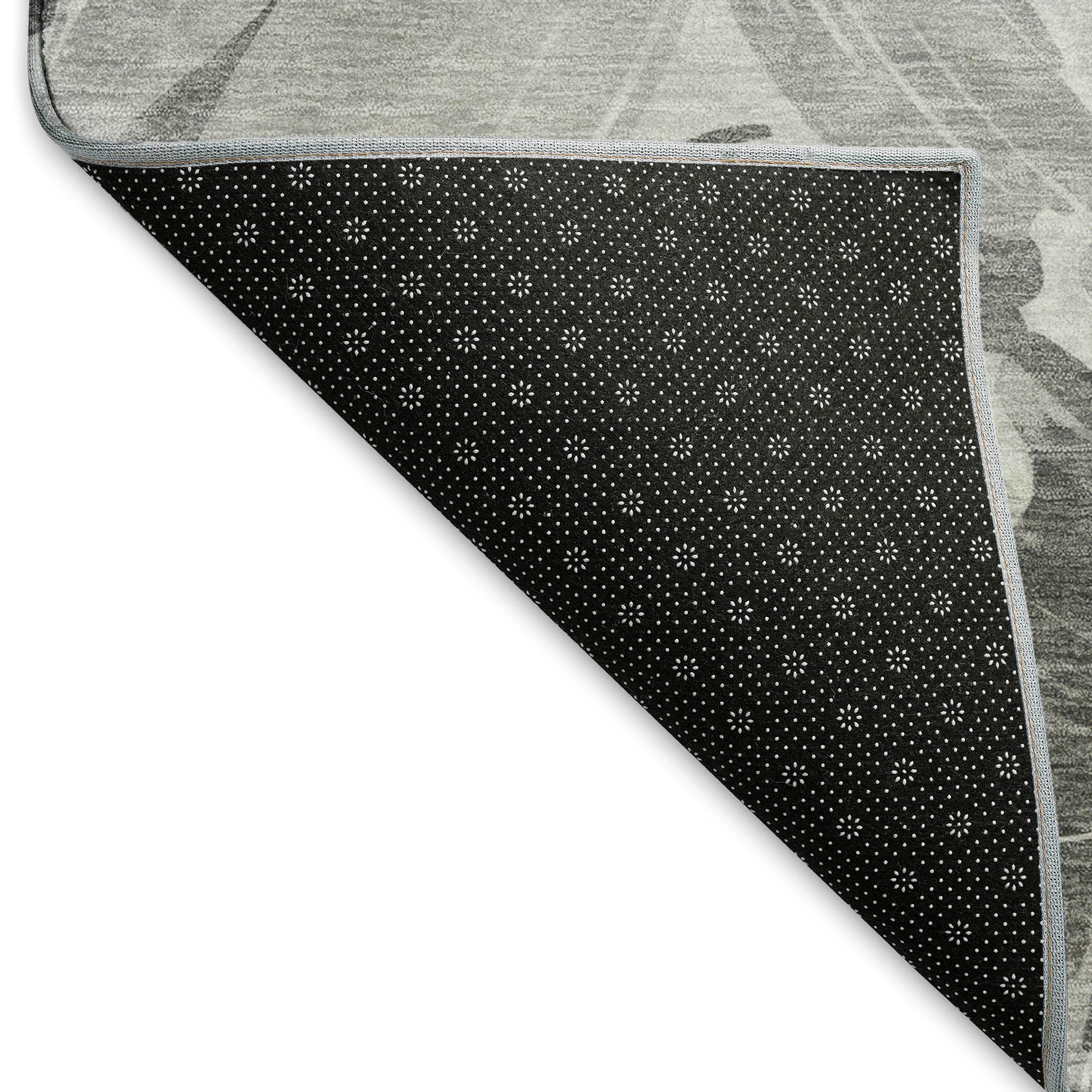 Seoul Machine Washable Transitional Gray Rug 1'8" x 2'6" #shape_Rectangle