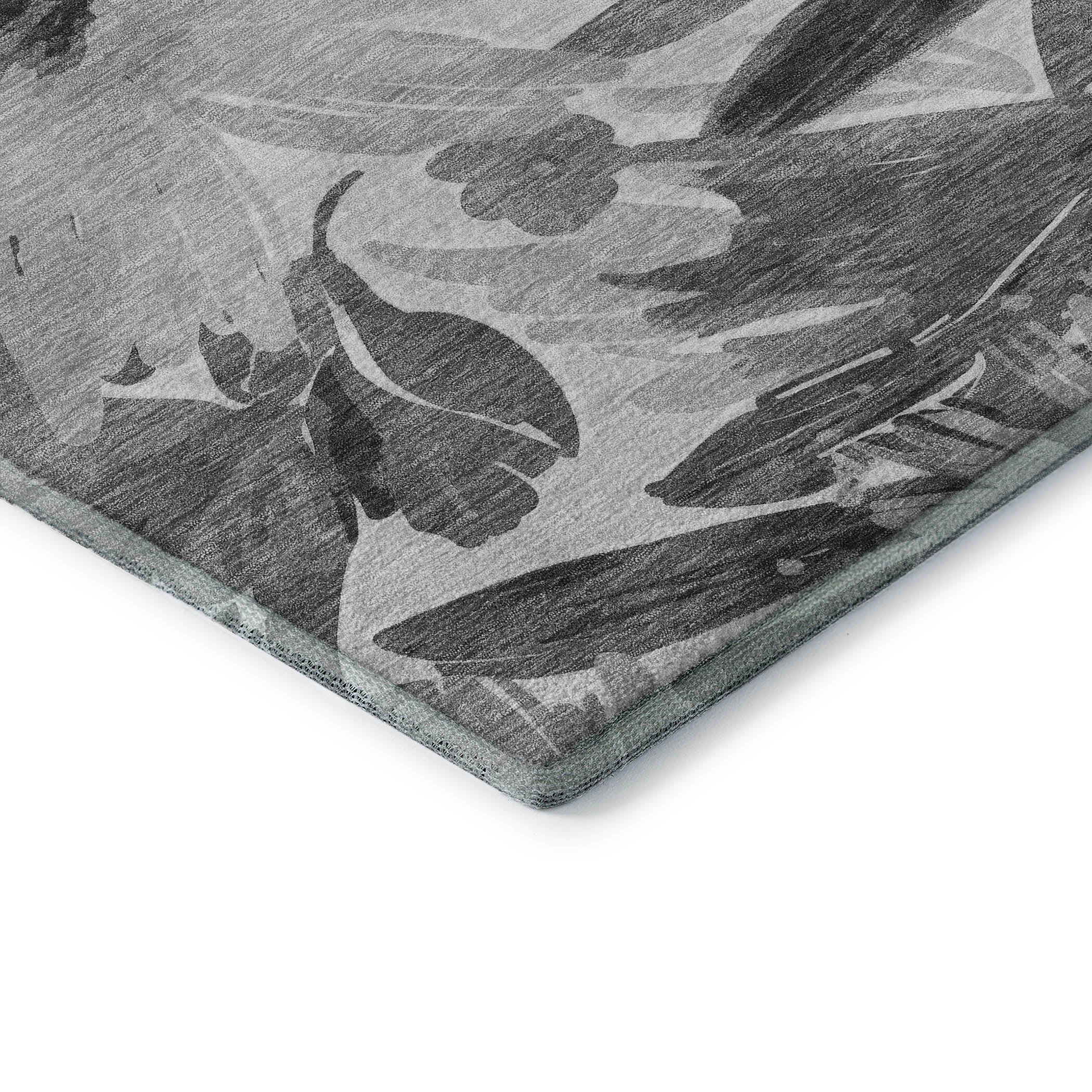 Seoul Machine Washable Transitional Gray Rug 1'8" x 2'6" #shape_Rectangle