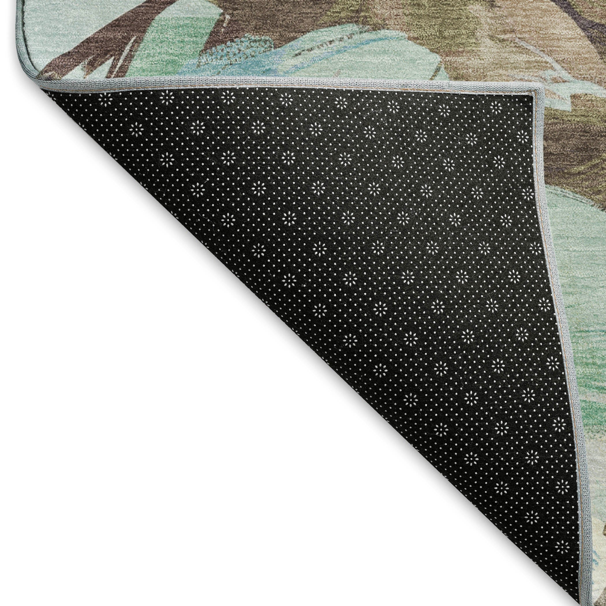 Oslo Machine Washable Transitional Khaki Brown Rug 1'8" x 2'6" #shape_Rectangle