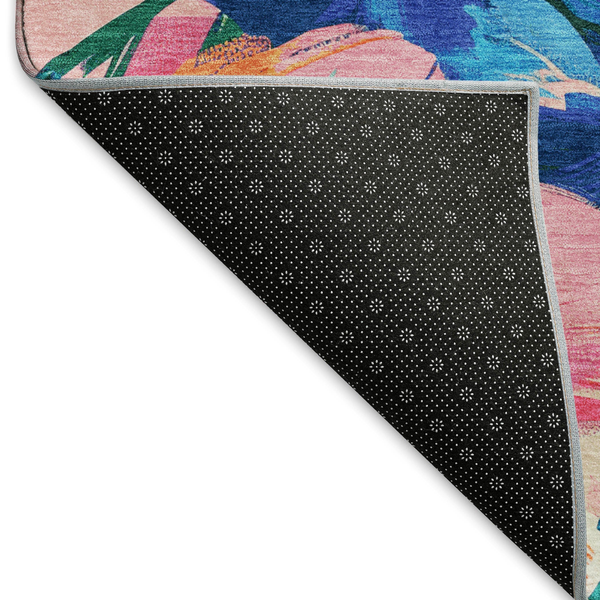 Oslo Machine Washable Transitional Navy Blue Rug 1'8" x 2'6" #shape_Rectangle