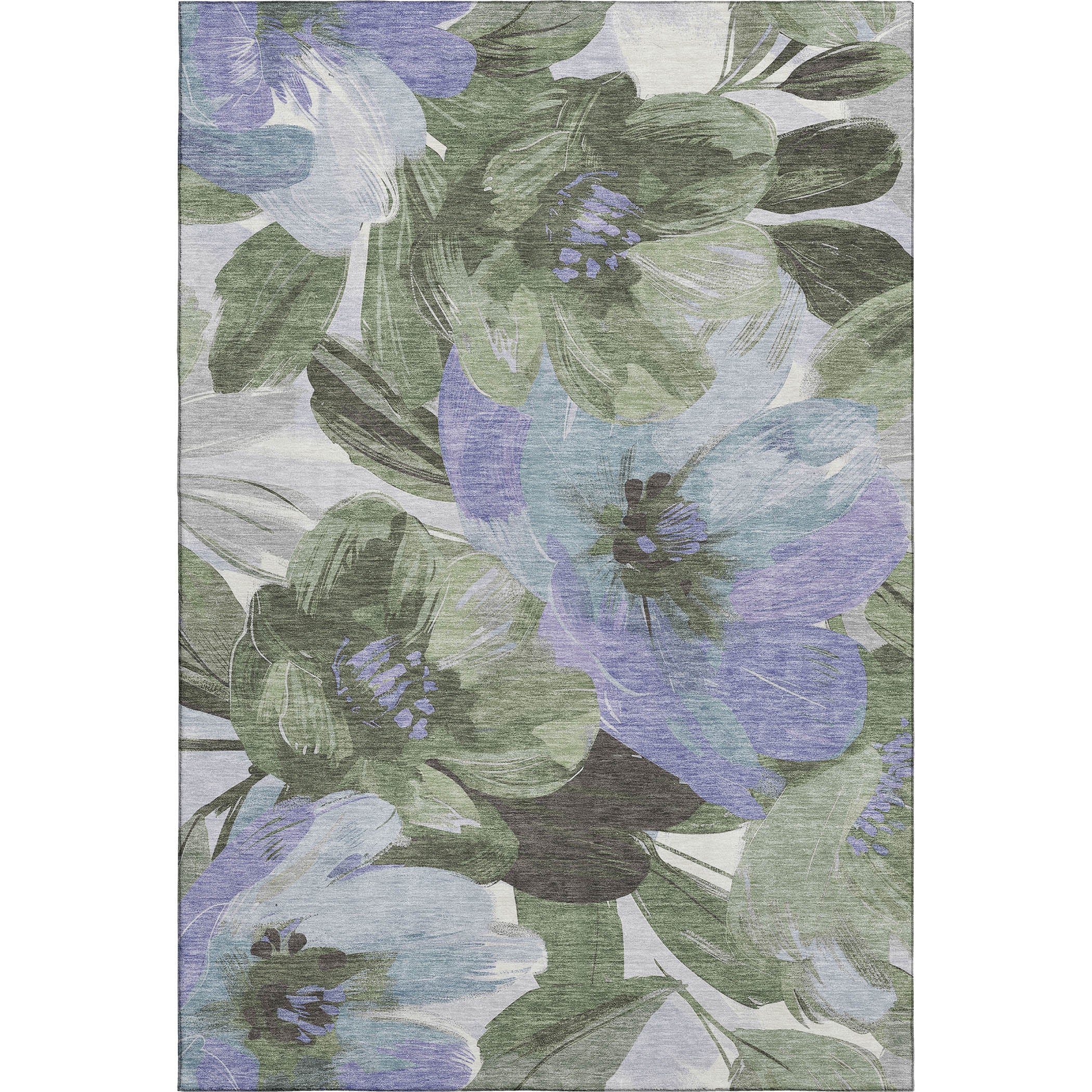 Oslo Machine Washable Transitional Olive Green Rug 2'6" x 3'10" #shape_Rectangle