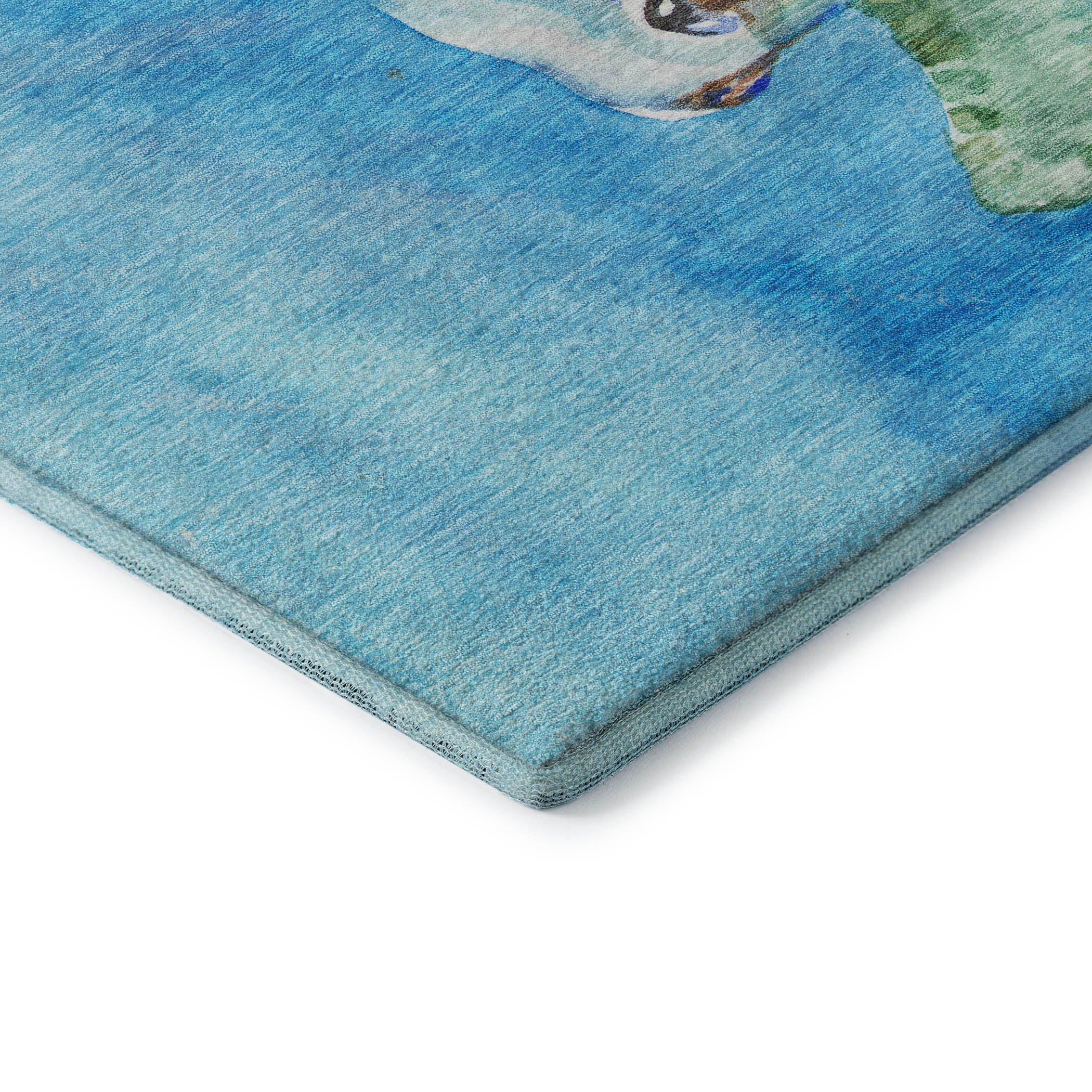 Tbilisi Machine Washable Coastal Ocean Blue Rug 1'8" x 2'6" #shape_Rectangle