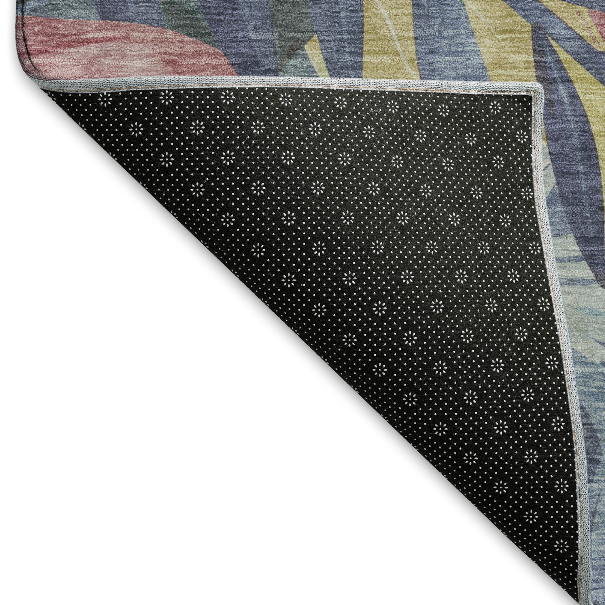 Istanbul Machine Washable Transitional Denim Blue Rug 1'8" x 2'6" #shape_Rectangle