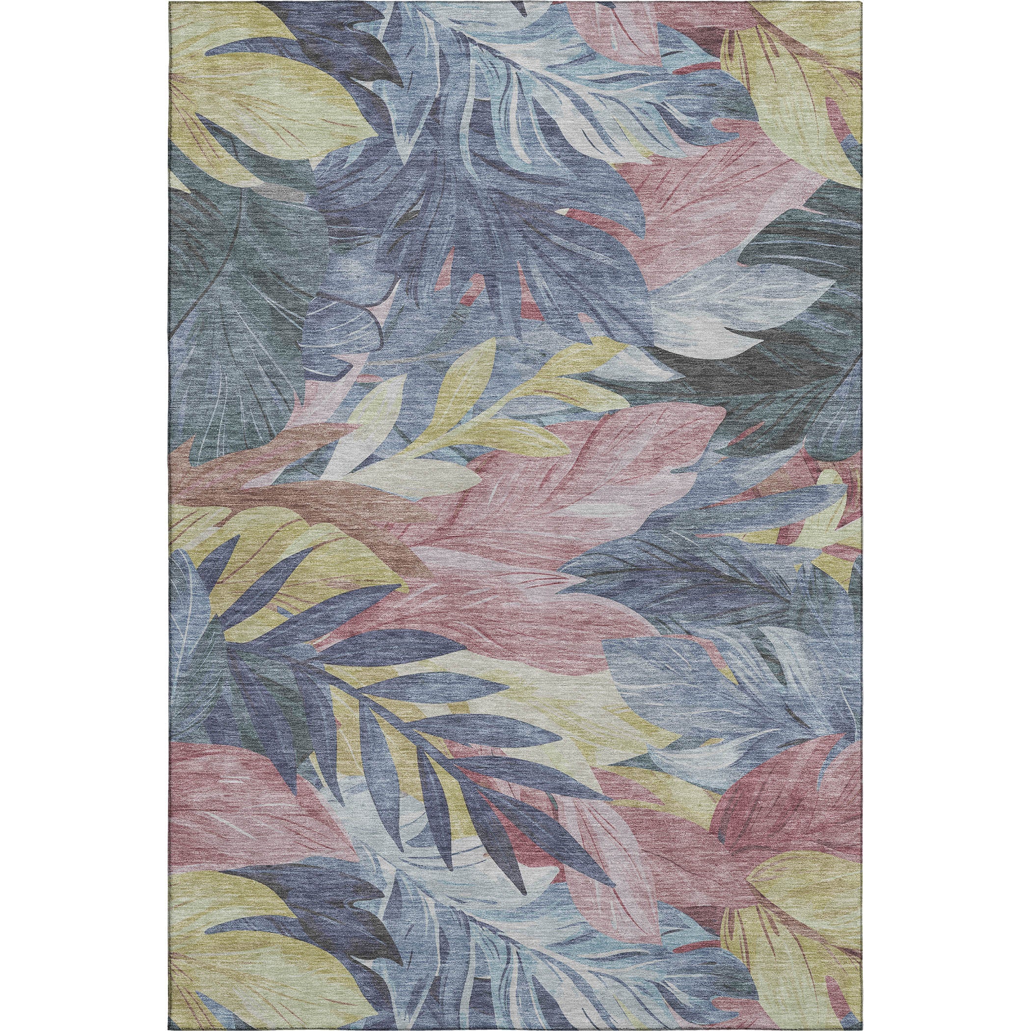 Istanbul Machine Washable Transitional Denim Blue Rug 2'6" x 3'10" #shape_Rectangle