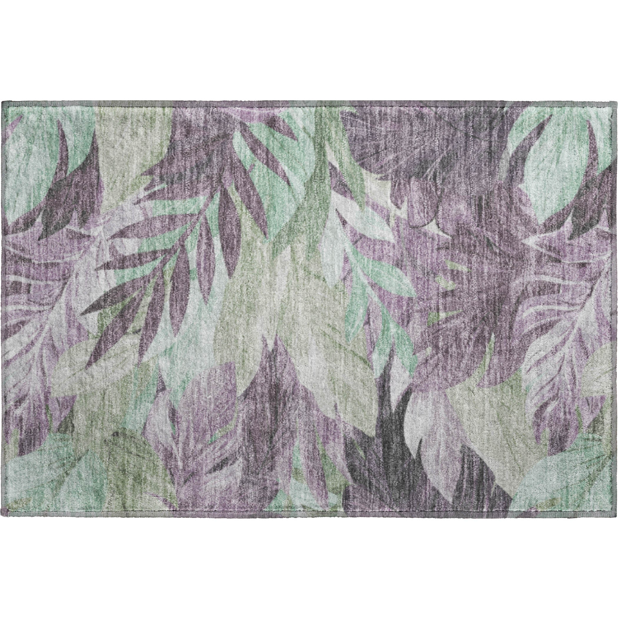 Istanbul Machine Washable Transitional Lavender Purple Rug 1'8" x 2'6" #shape_Rectangle