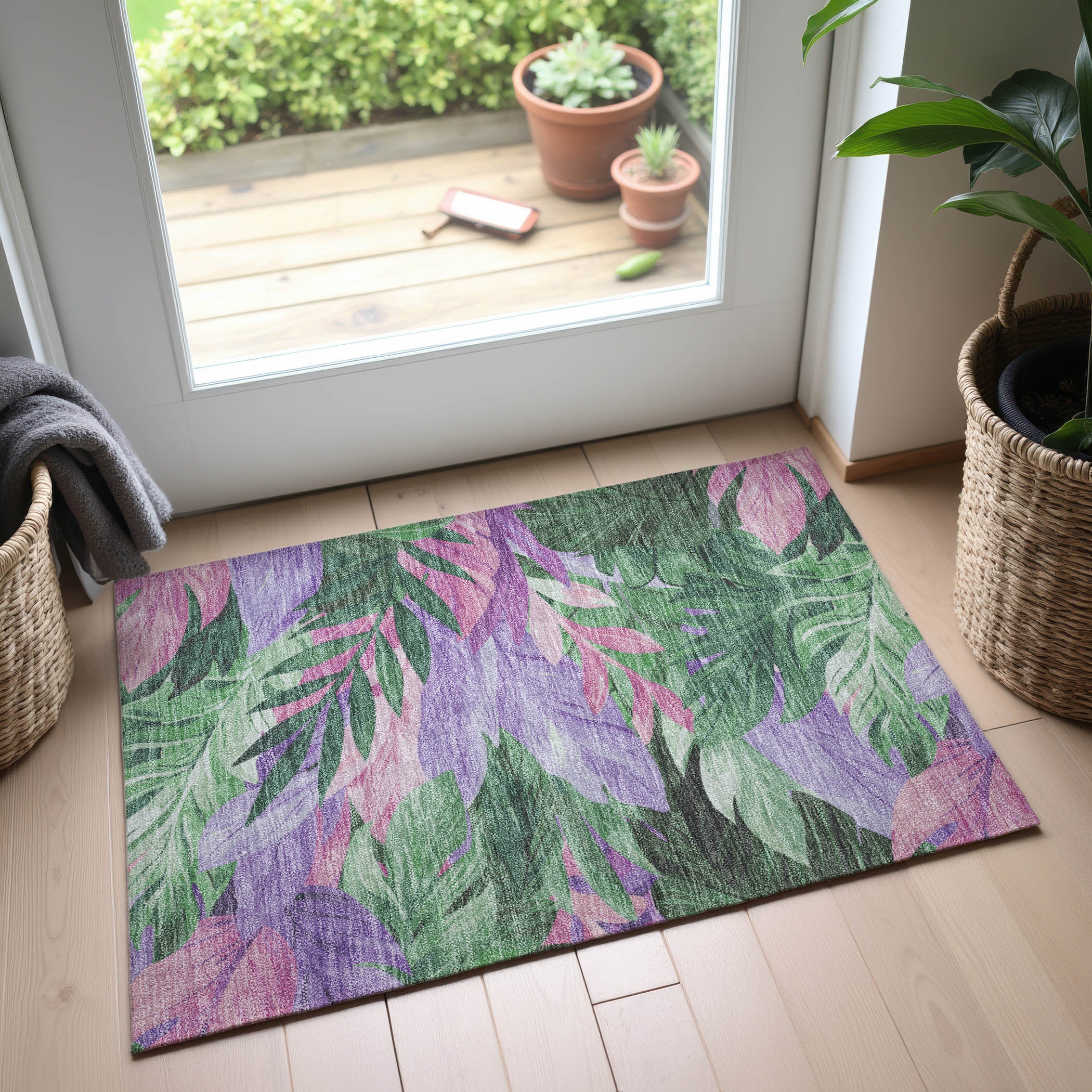 Istanbul Machine Washable Transitional Sage Green Rug 1'8" x 2'6" #shape_Rectangle
