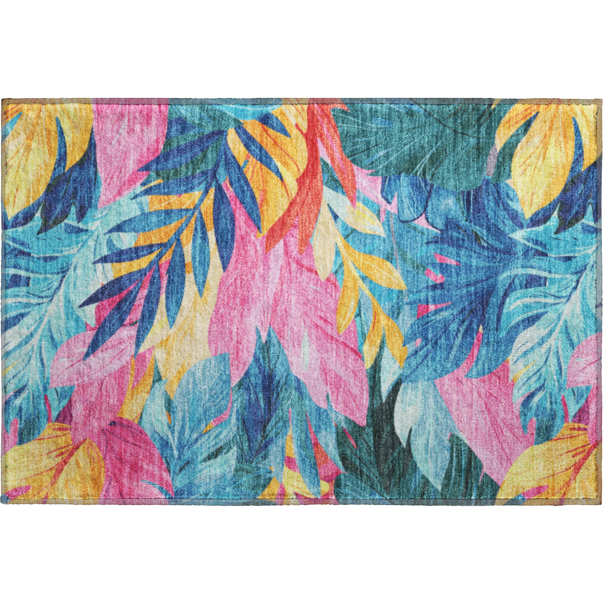 Istanbul Machine Washable Transitional Sky Blue Rug 1'8" x 2'6" #shape_Rectangle