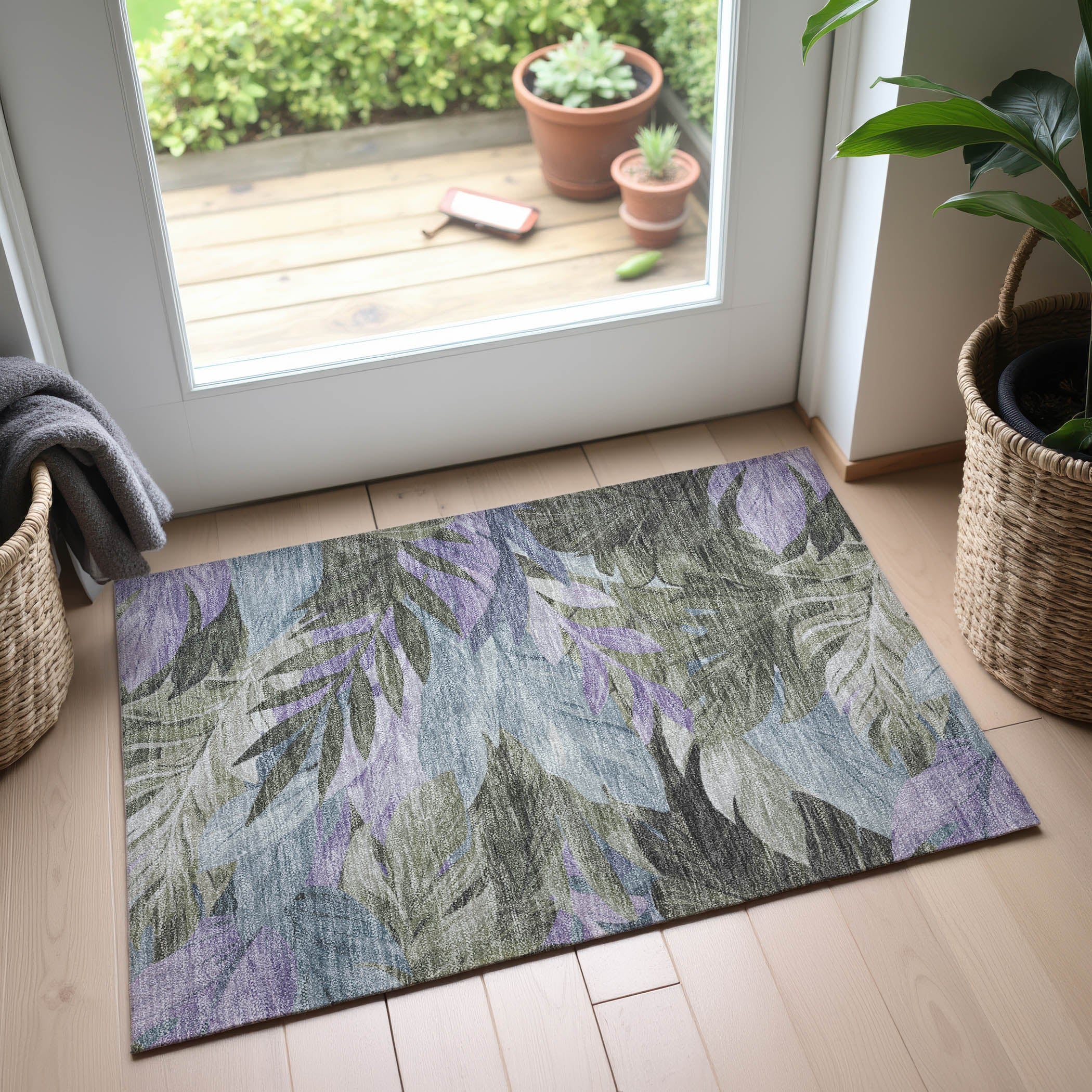 Istanbul Machine Washable Transitional Taupe Brown Rug 1'8" x 2'6" #shape_Rectangle