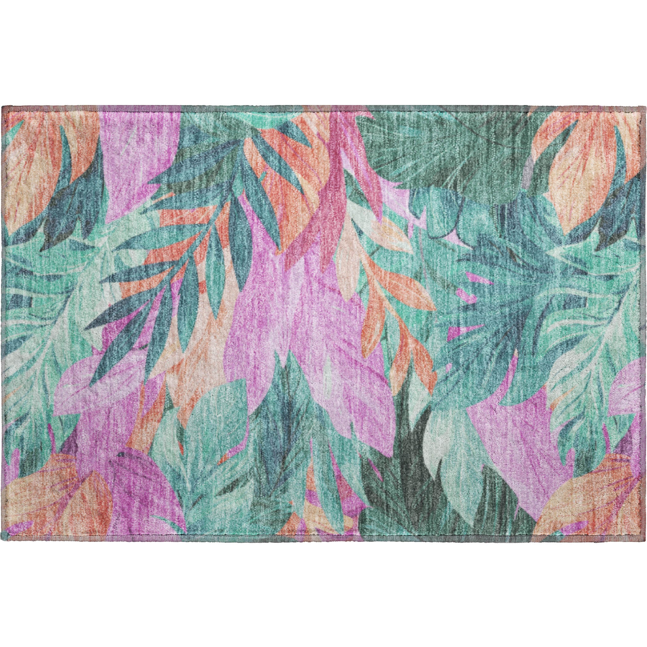 Istanbul Machine Washable Transitional Teal Rug 1'8" x 2'6" #shape_Rectangle