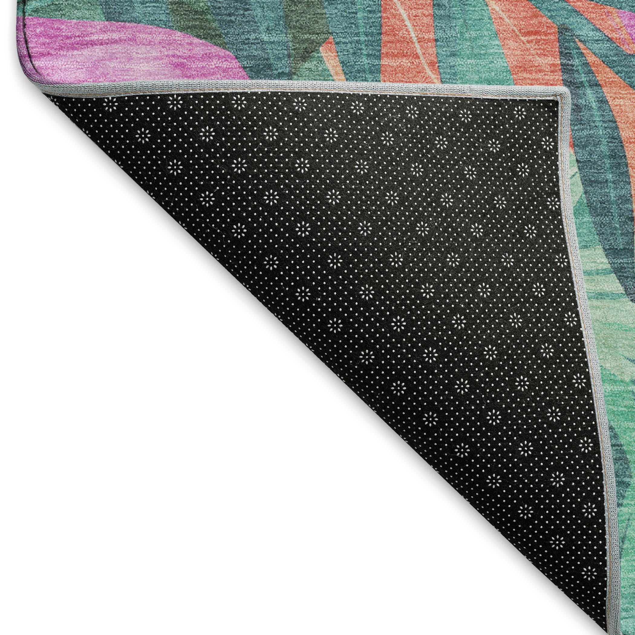 Istanbul Machine Washable Transitional Teal Rug 1'8" x 2'6" #shape_Rectangle