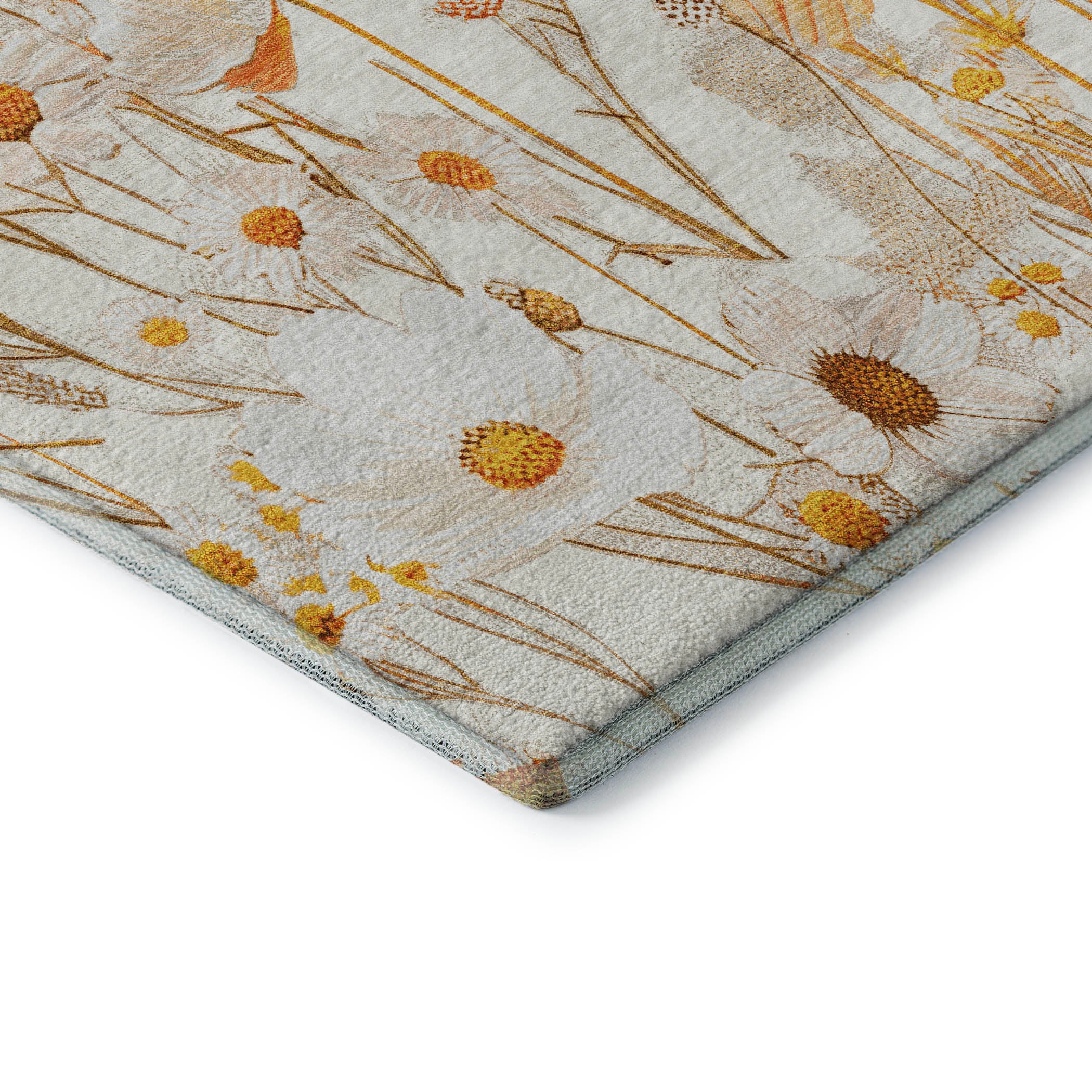 Florence Machine Washable Transitional Ivory Rug 1'8" x 2'6" #shape_Rectangle