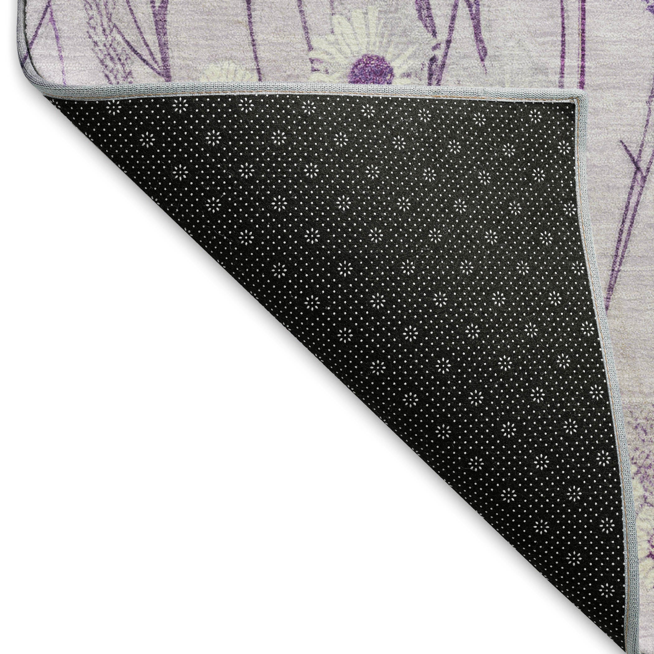 Florence Machine Washable Transitional Lavender Purple Rug 1'8" x 2'6" #shape_Rectangle