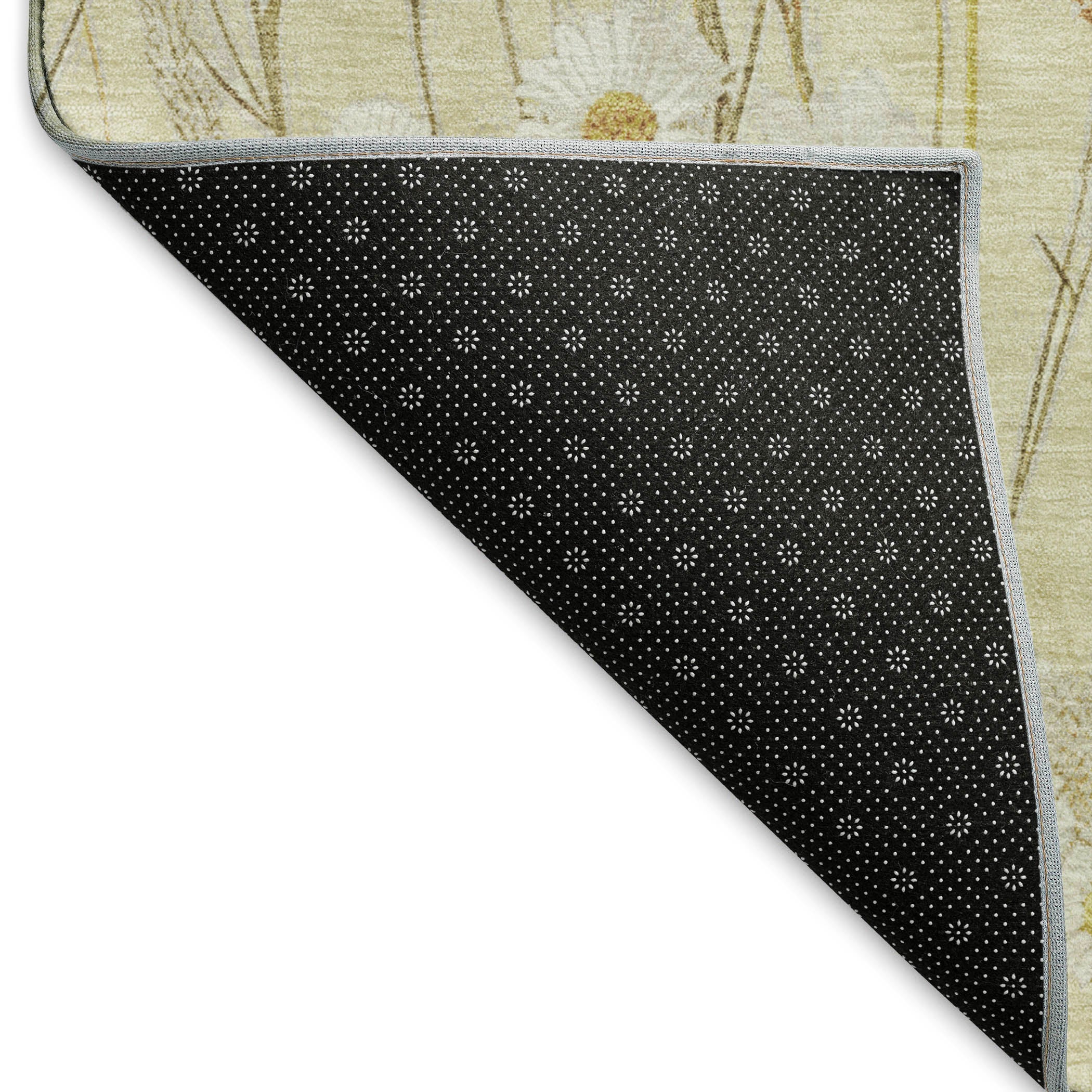 Florence Machine Washable Transitional Wheat Gold Rug 1'8" x 2'6" #shape_Rectangle