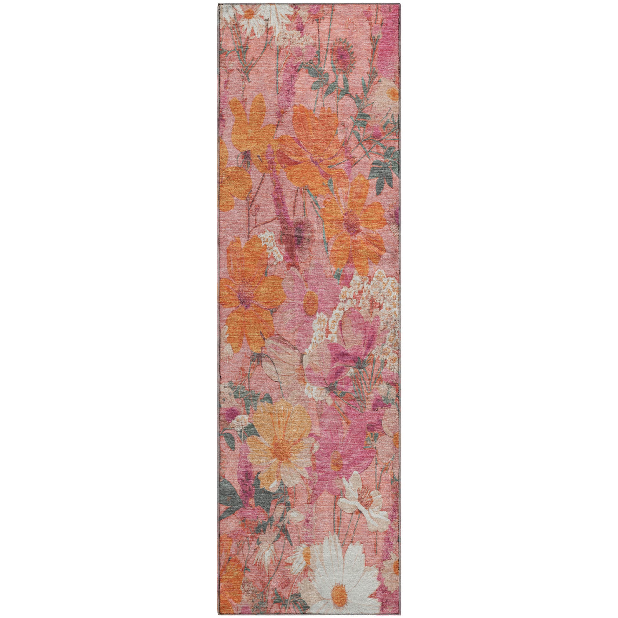 Chiang Mai Machine Washable Transitional Blush Pink Rug 2'3" x 7'6" #shape_Runner