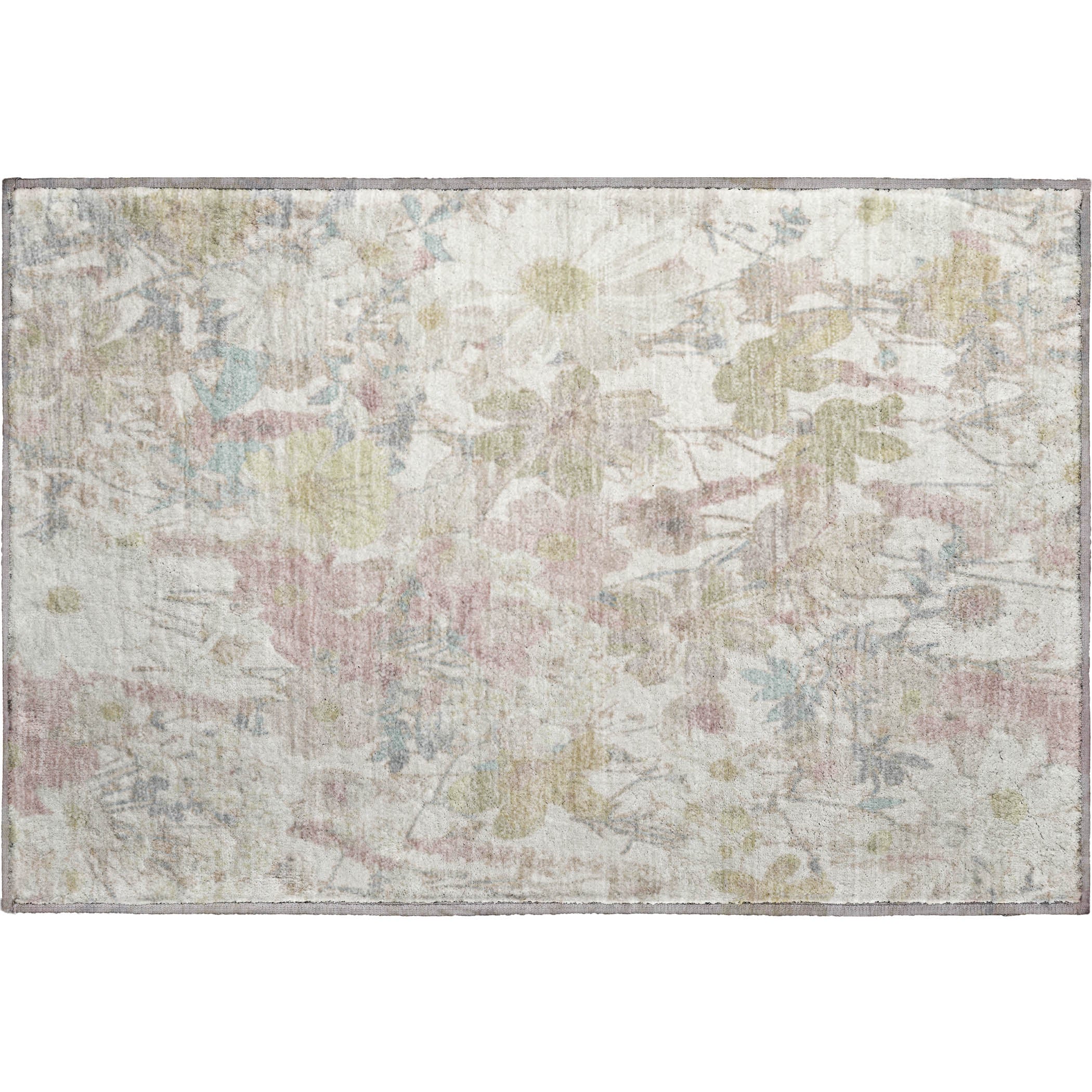 Chiang Mai Machine Washable Transitional Ivory Rug 1'8" x 2'6" #shape_Rectangle