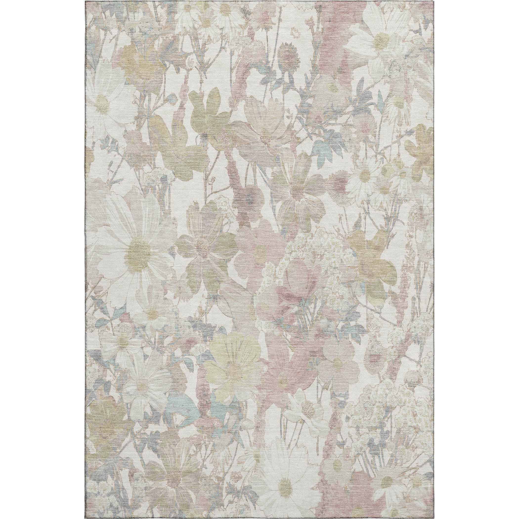 Chiang Mai Machine Washable Transitional Ivory Rug 2'6" x 3'10" #shape_Rectangle