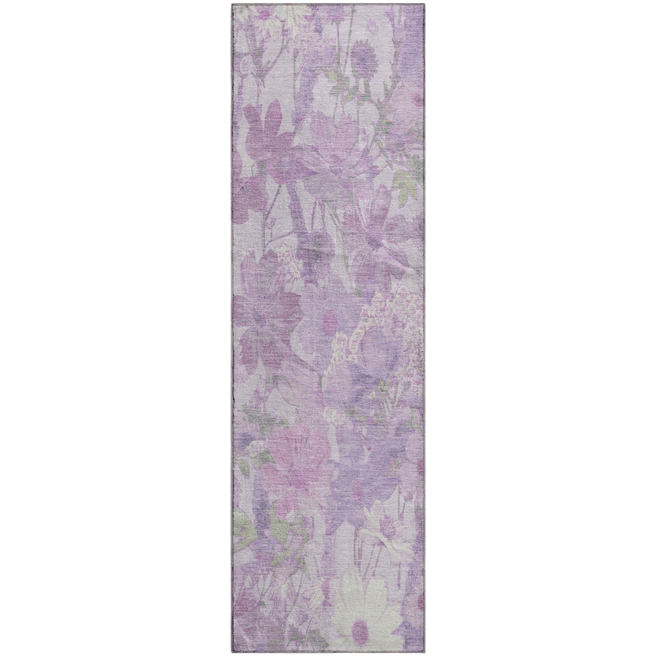 Chiang Mai Machine Washable Transitional Lavender Purple Rug 2'3" x 7'6" #shape_Runner