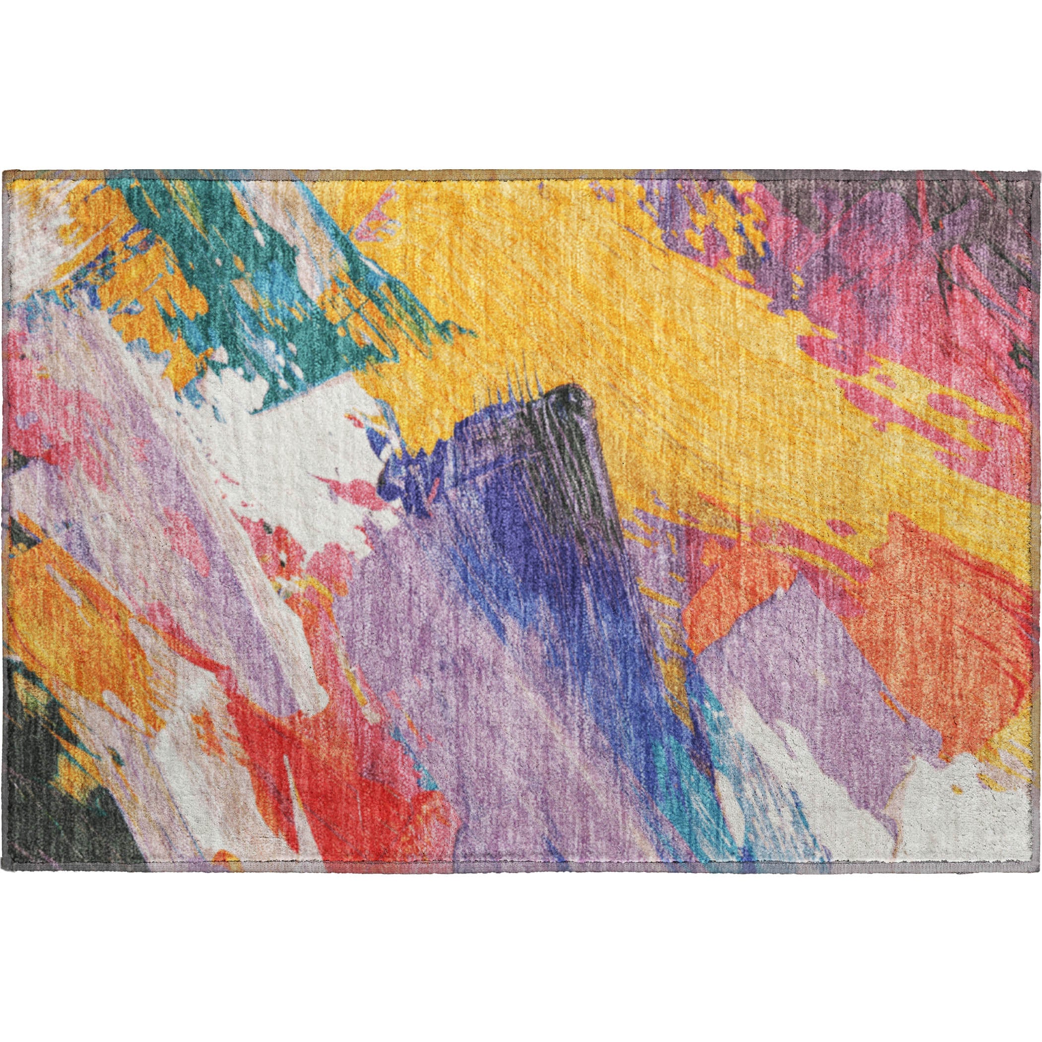 Mostar Machine Washable Transitional Gold Rug 1'8" x 2'6" #shape_Rectangle