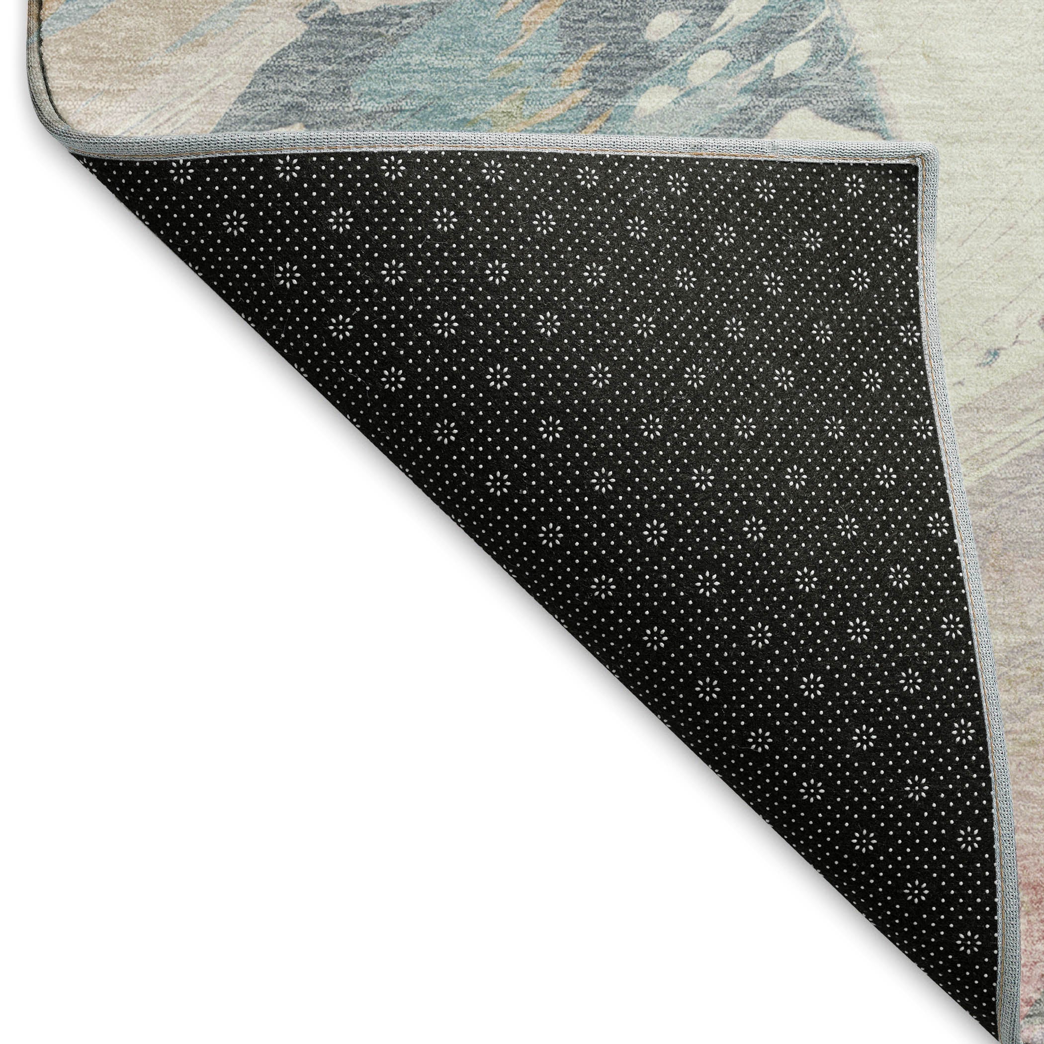 Mostar Machine Washable Transitional Pink Rug 1'8" x 2'6" #shape_Rectangle