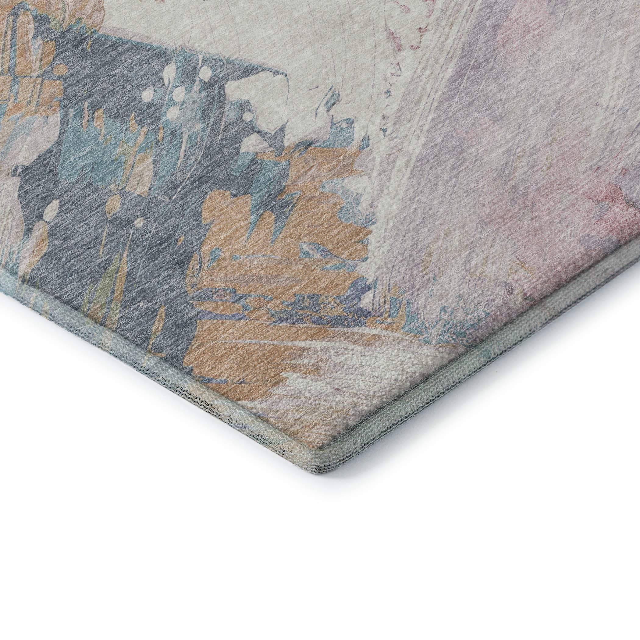 Mostar Machine Washable Transitional Pink Rug 1'8" x 2'6" #shape_Rectangle