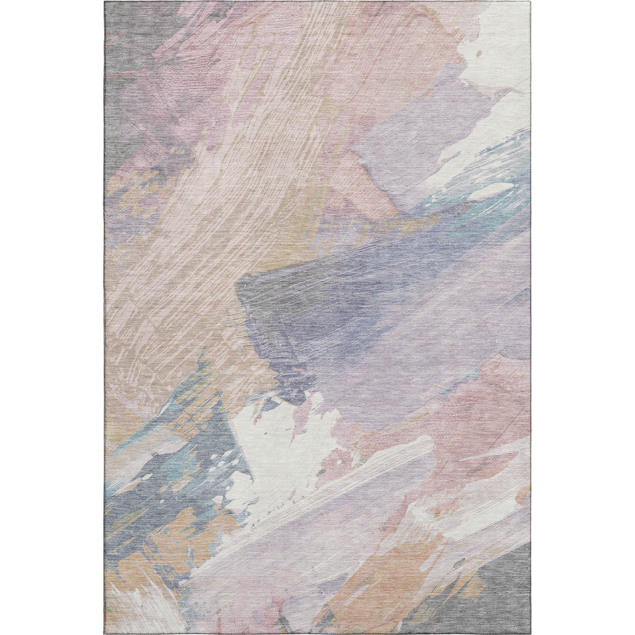 Mostar Machine Washable Transitional Pink Rug 2'6" x 3'10" #shape_Rectangle