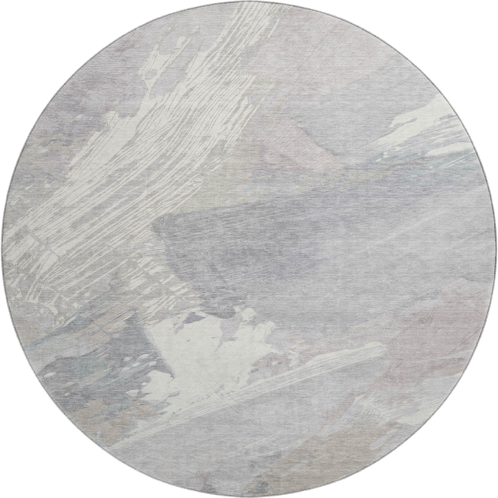 Mostar Machine Washable Transitional Putty Ivory Rug 8' x 8' #shape_Round
