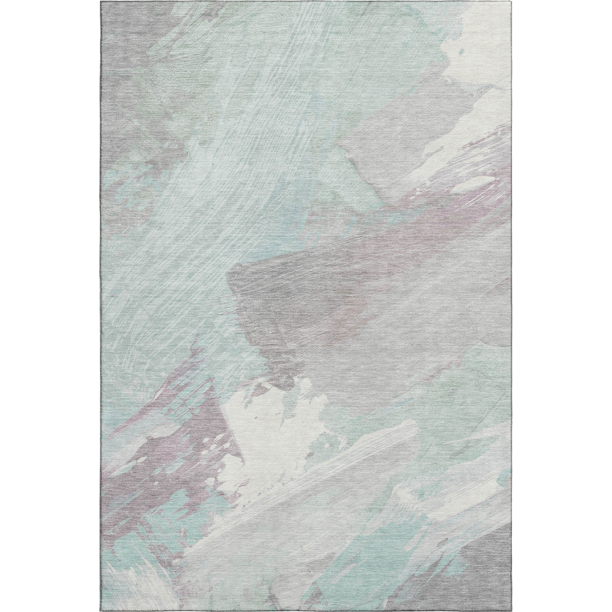 Mostar Machine Washable Transitional Seafoam Blue Rug 2'6" x 3'10" #shape_Rectangle