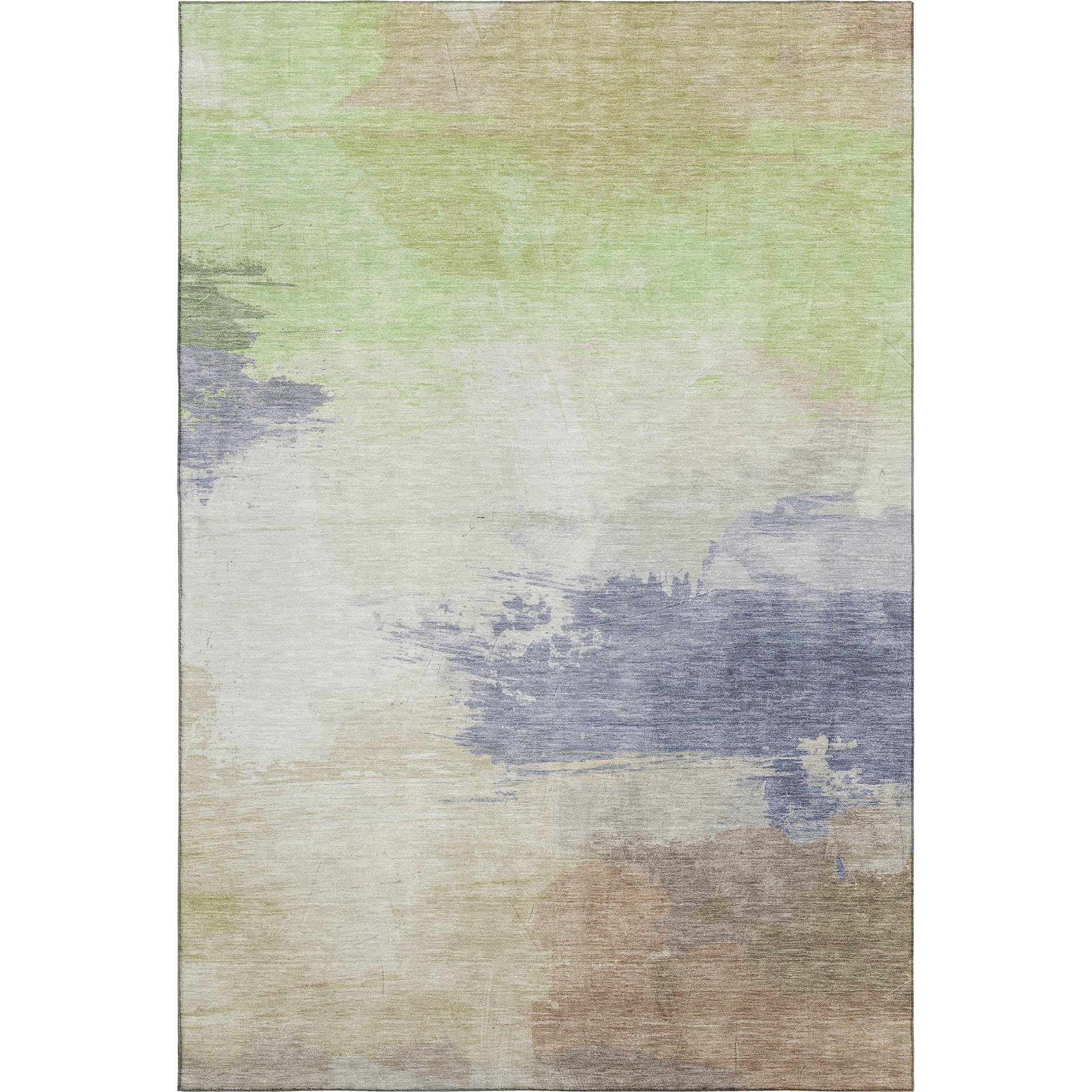 Nairobi Machine Washable Transitional Aloe Green Rug 2'6" x 3'10" #shape_Rectangle