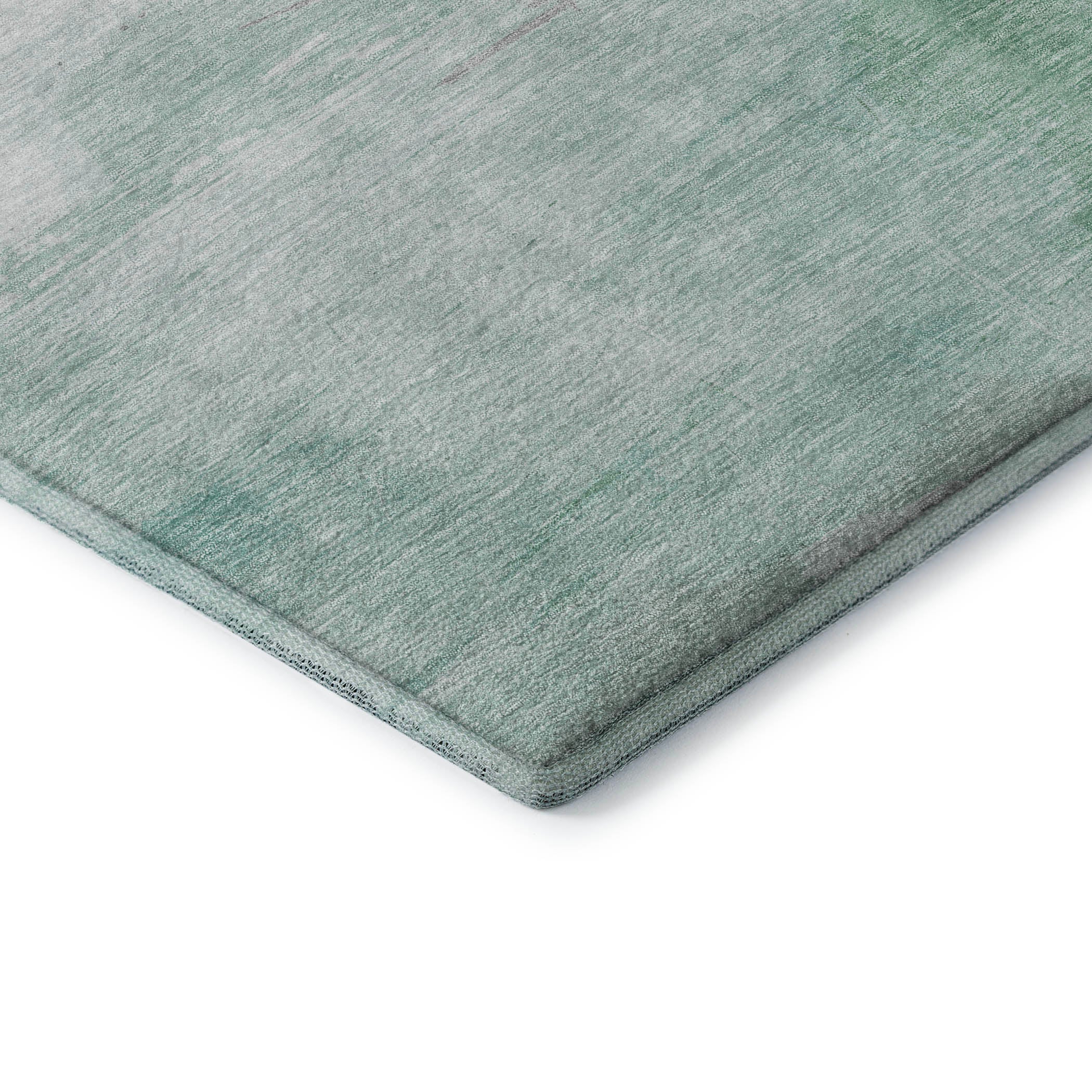 Nairobi Machine Washable Transitional Seafoam Blue Rug 1'8" x 2'6" #shape_Rectangle