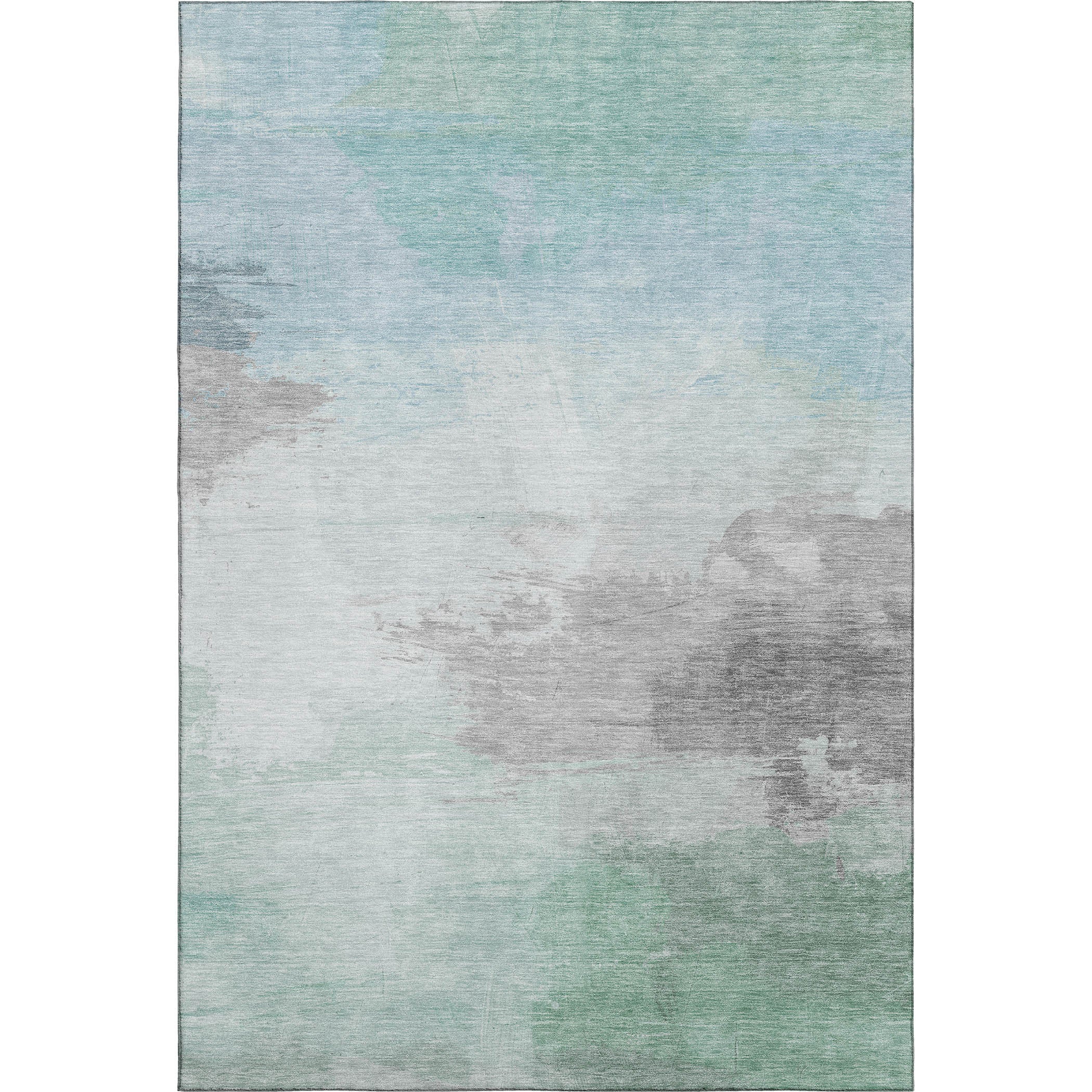 Nairobi Machine Washable Transitional Seafoam Blue Rug 2'6" x 3'10" #shape_Rectangle