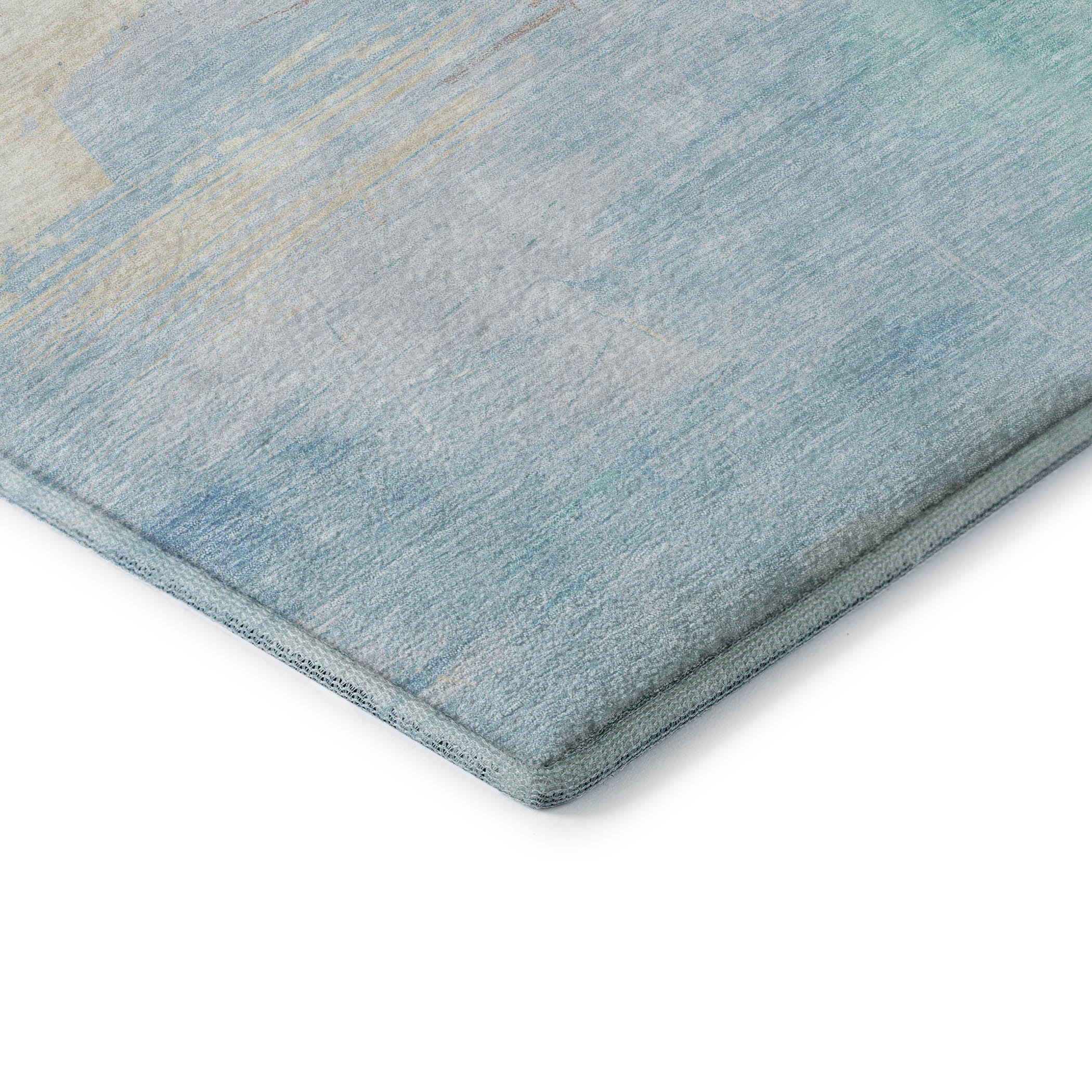 Nairobi Machine Washable Transitional Sky Blue Rug 1'8" x 2'6" #shape_Rectangle