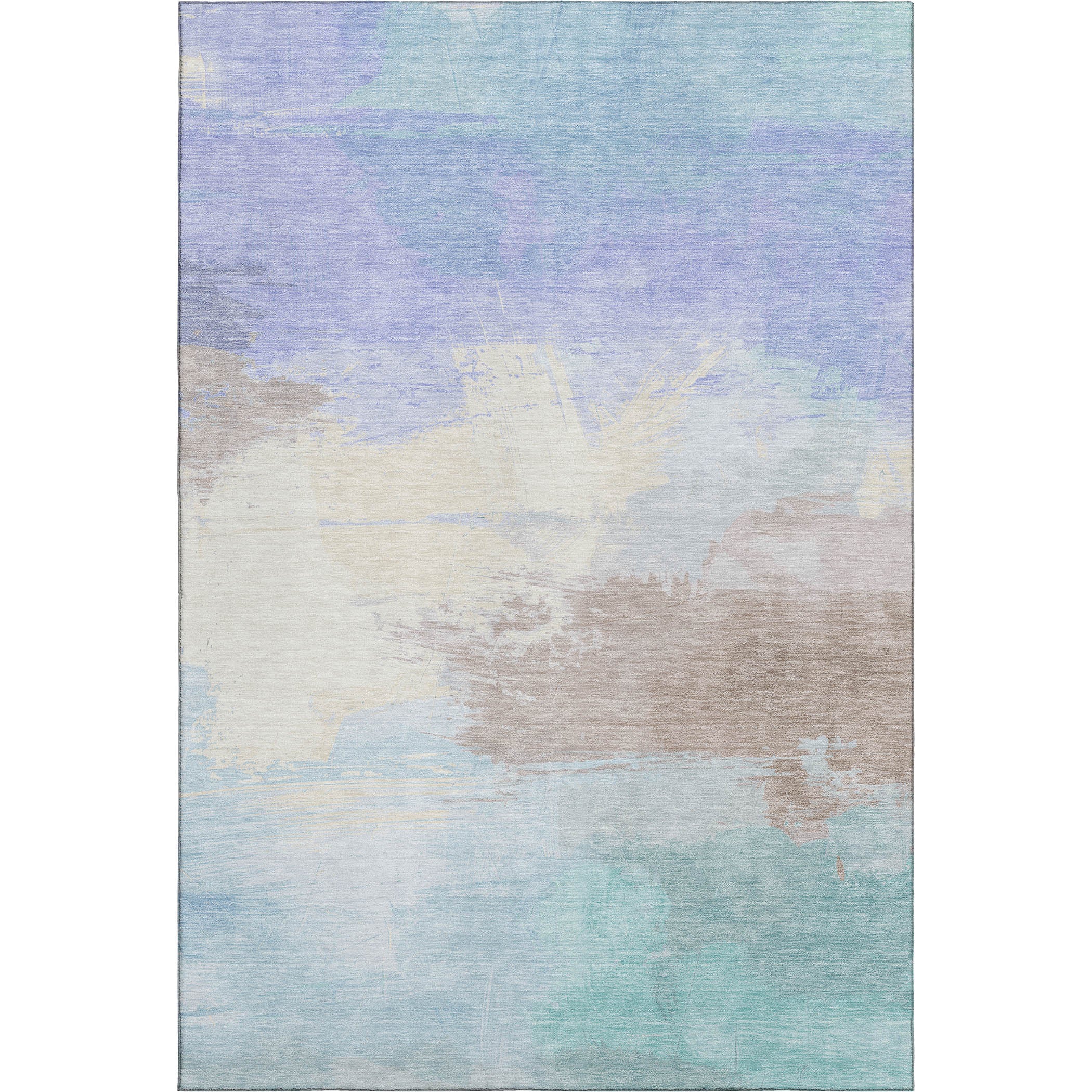 Nairobi Machine Washable Transitional Sky Blue Rug 2'6" x 3'10" #shape_Rectangle