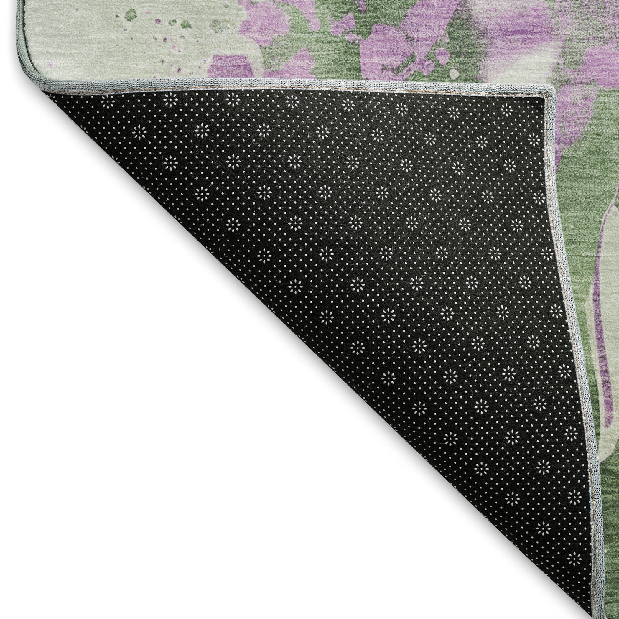Mdina Machine Washable Transitional Aloe Green Rug 1'8" x 2'6" #shape_Rectangle