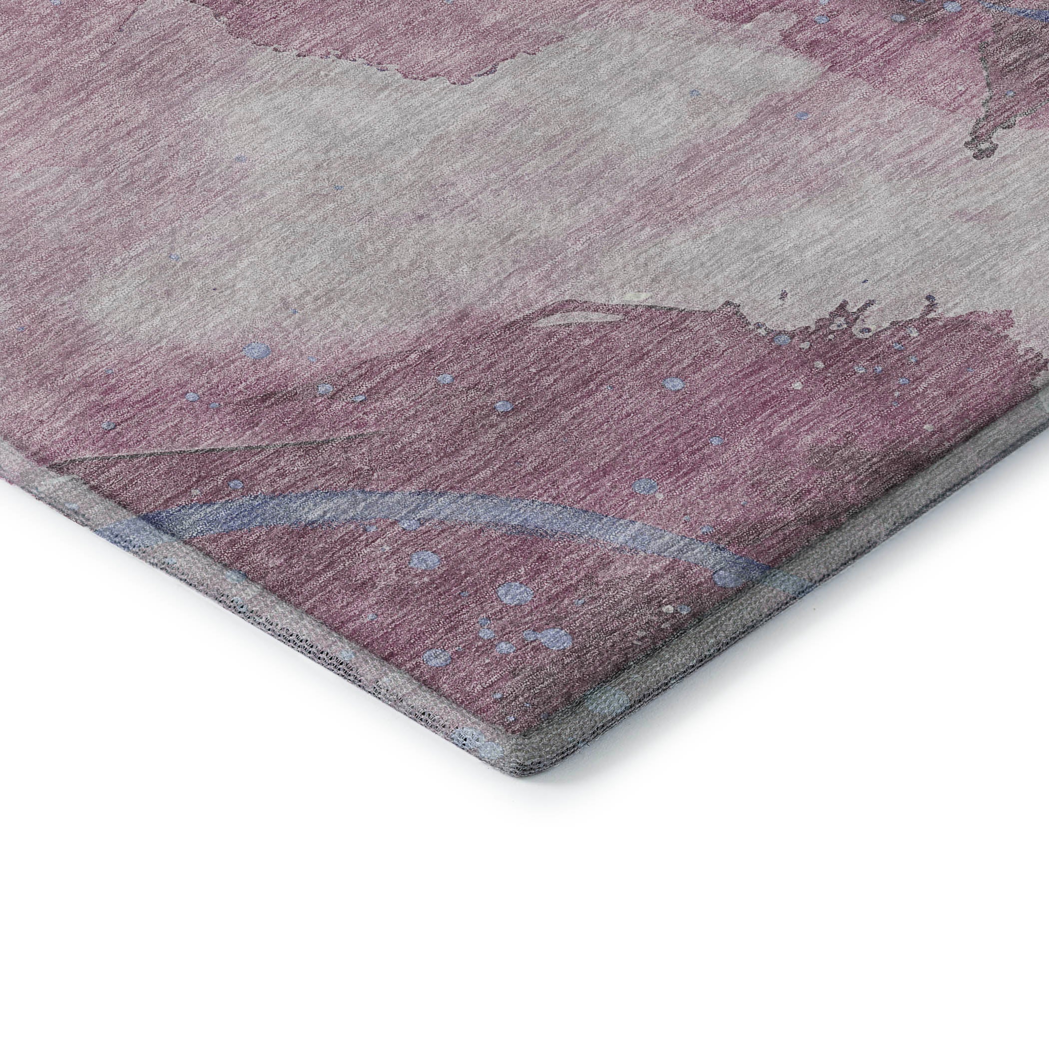 Seville Machine Washable Transitional Mauve Pink Rug 1'8" x 2'6" #shape_Rectangle