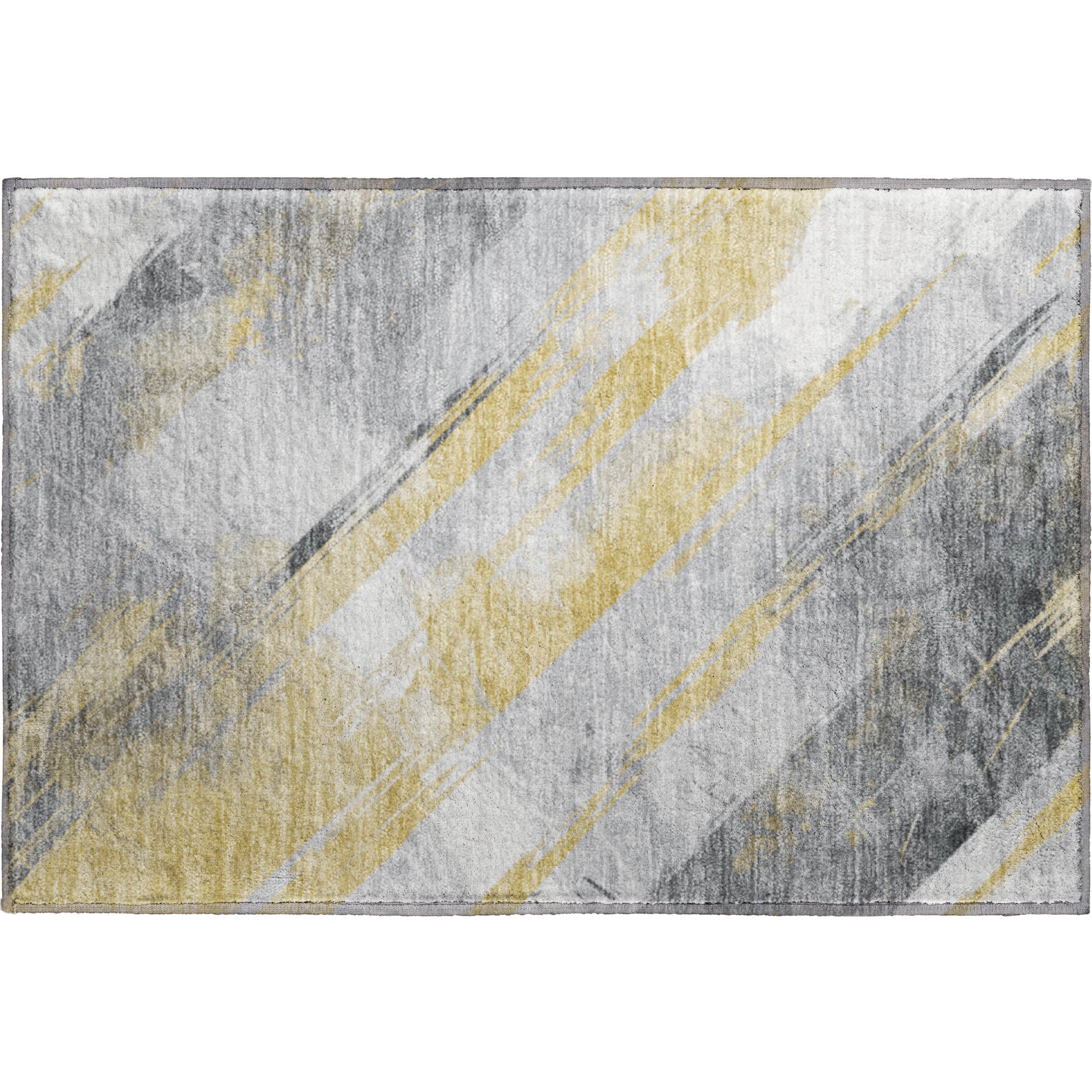 Seoul Machine Washable Transitional Gold Rug 1'8" x 2'6" #shape_Rectangle