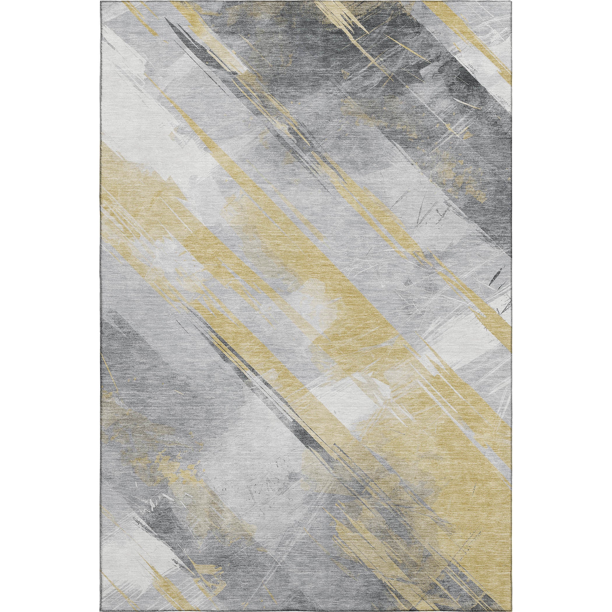 Seoul Machine Washable Transitional Gold Rug 2'6" x 3'10" #shape_Rectangle