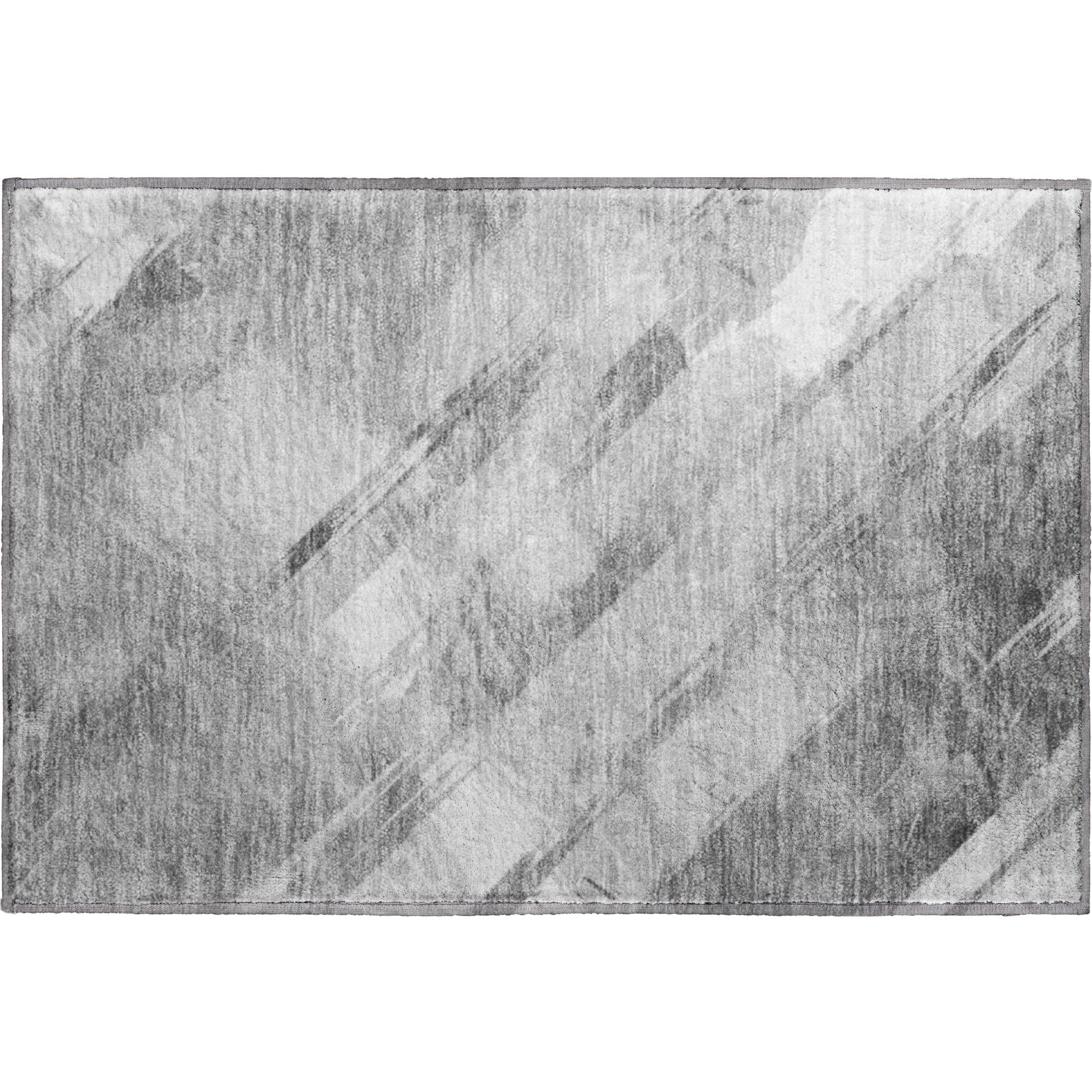 Seoul Machine Washable Transitional Gray Rug 1'8" x 2'6" #shape_Rectangle