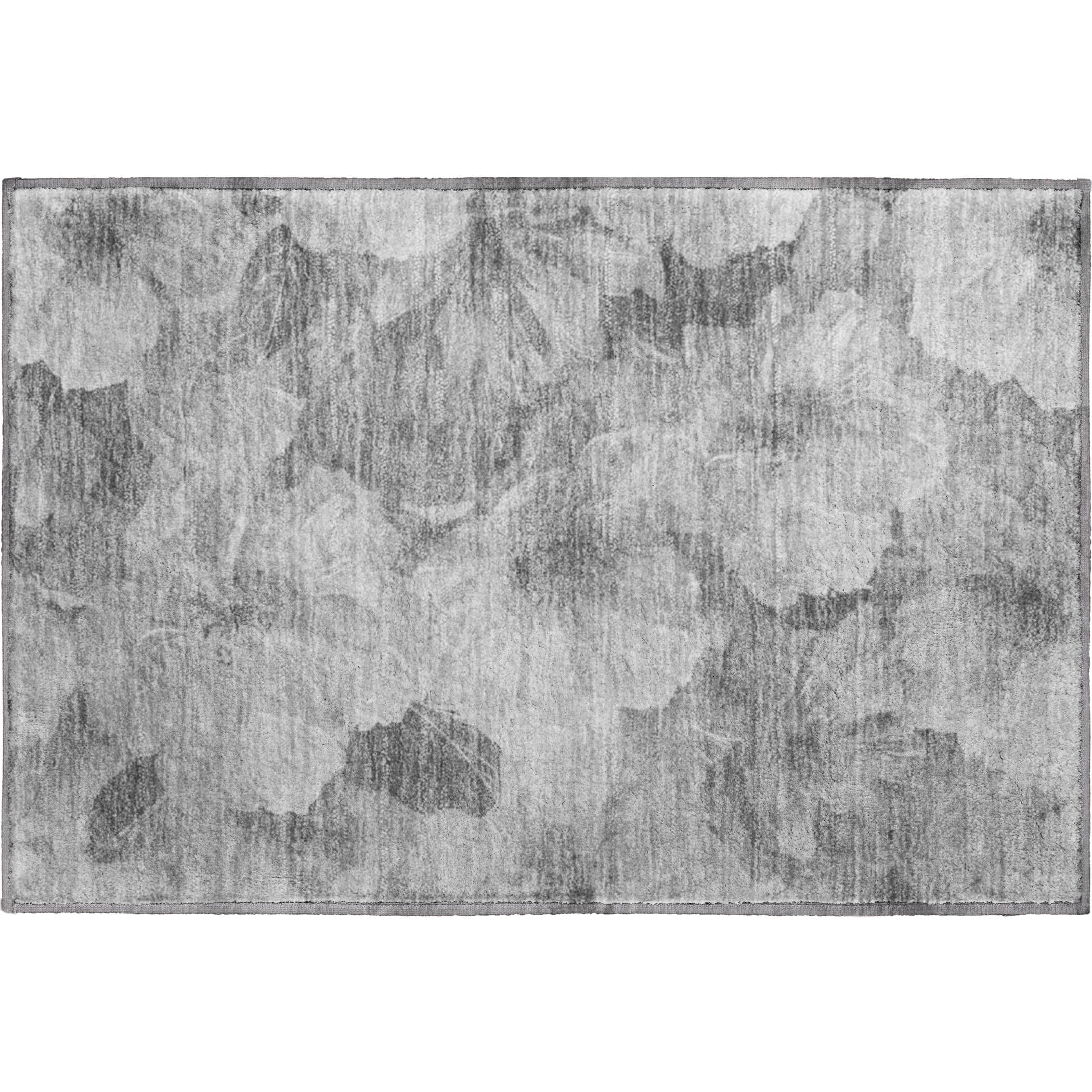 Bangkok Machine Washable Transitional Gray Rug 1'8" x 2'6" #shape_Rectangle
