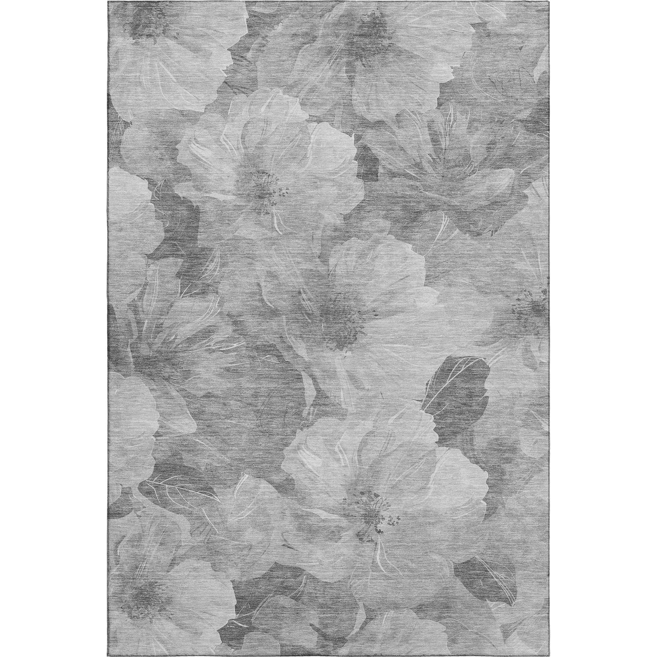 Bangkok Machine Washable Transitional Gray Rug 2'6" x 3'10" #shape_Rectangle