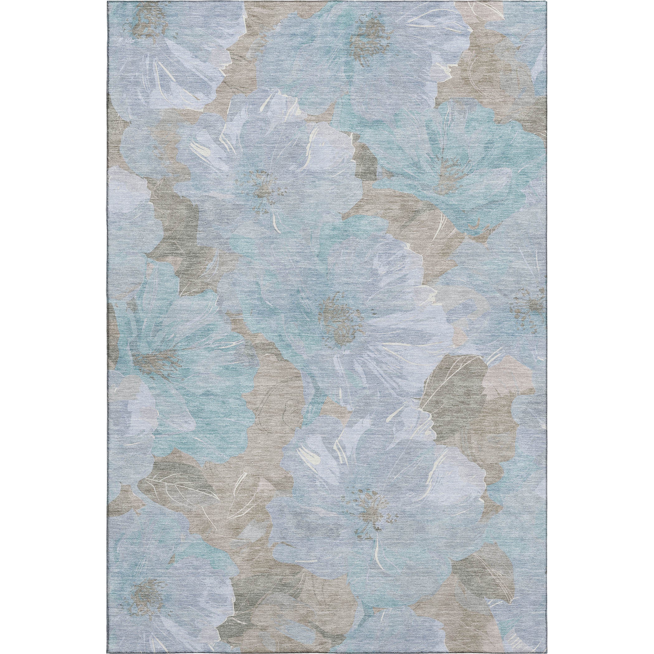 Bangkok Machine Washable Transitional Sky Blue Rug 2'6" x 3'10" #shape_Rectangle