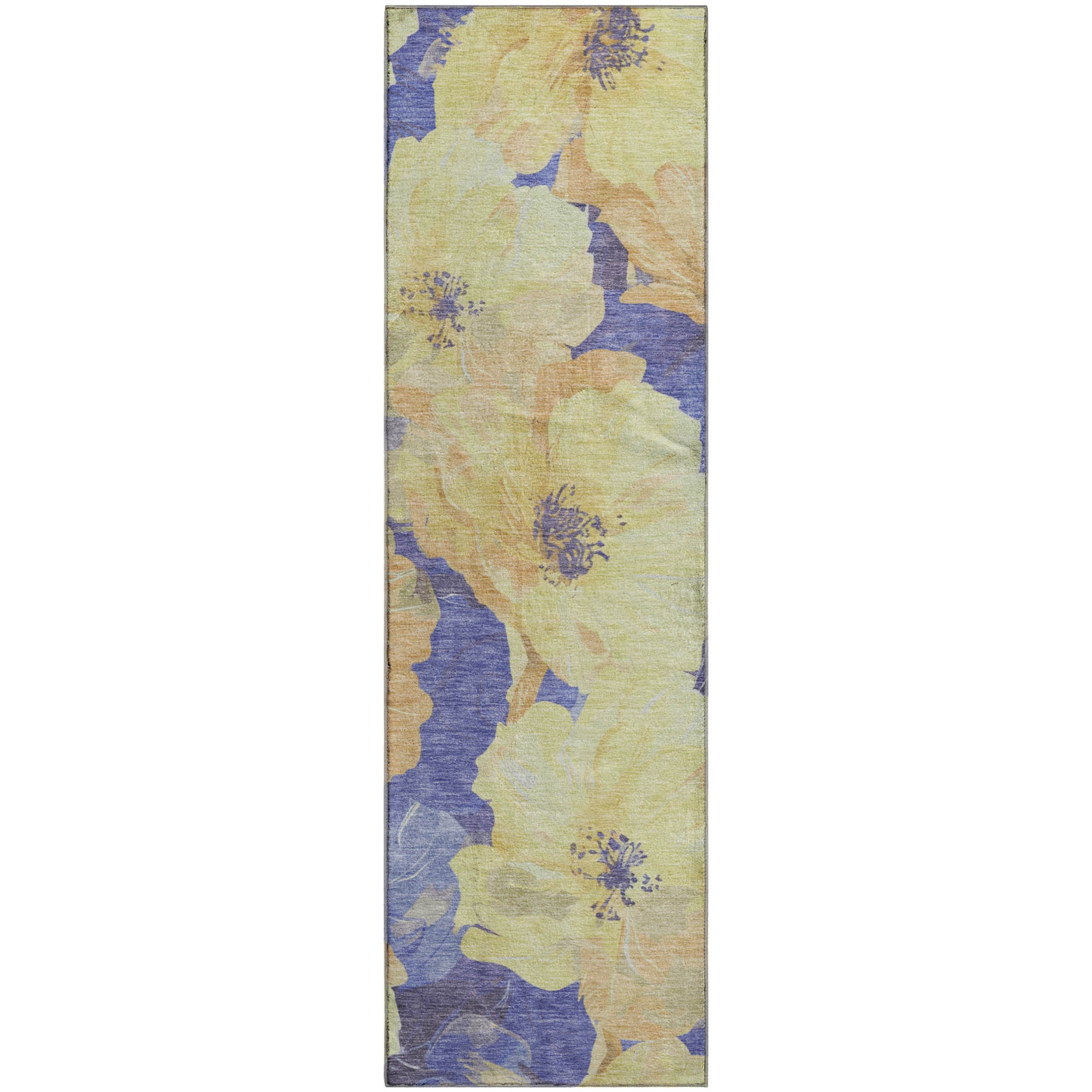 Bangkok Machine Washable Transitional Wheat Gold Rug 2'3" x 7'6" #shape_Runner