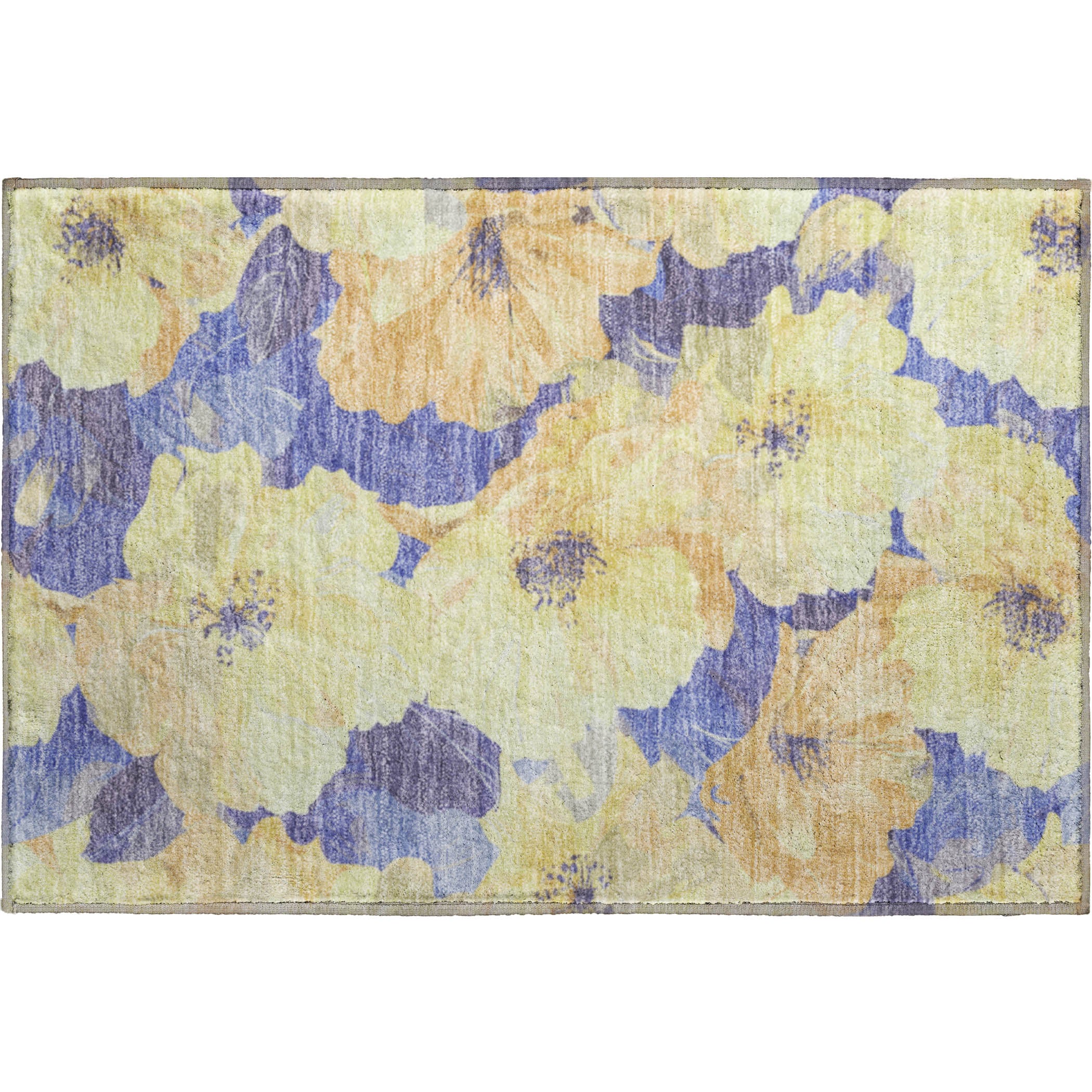 Bangkok Machine Washable Transitional Wheat Gold Rug 1'8" x 2'6" #shape_Rectangle