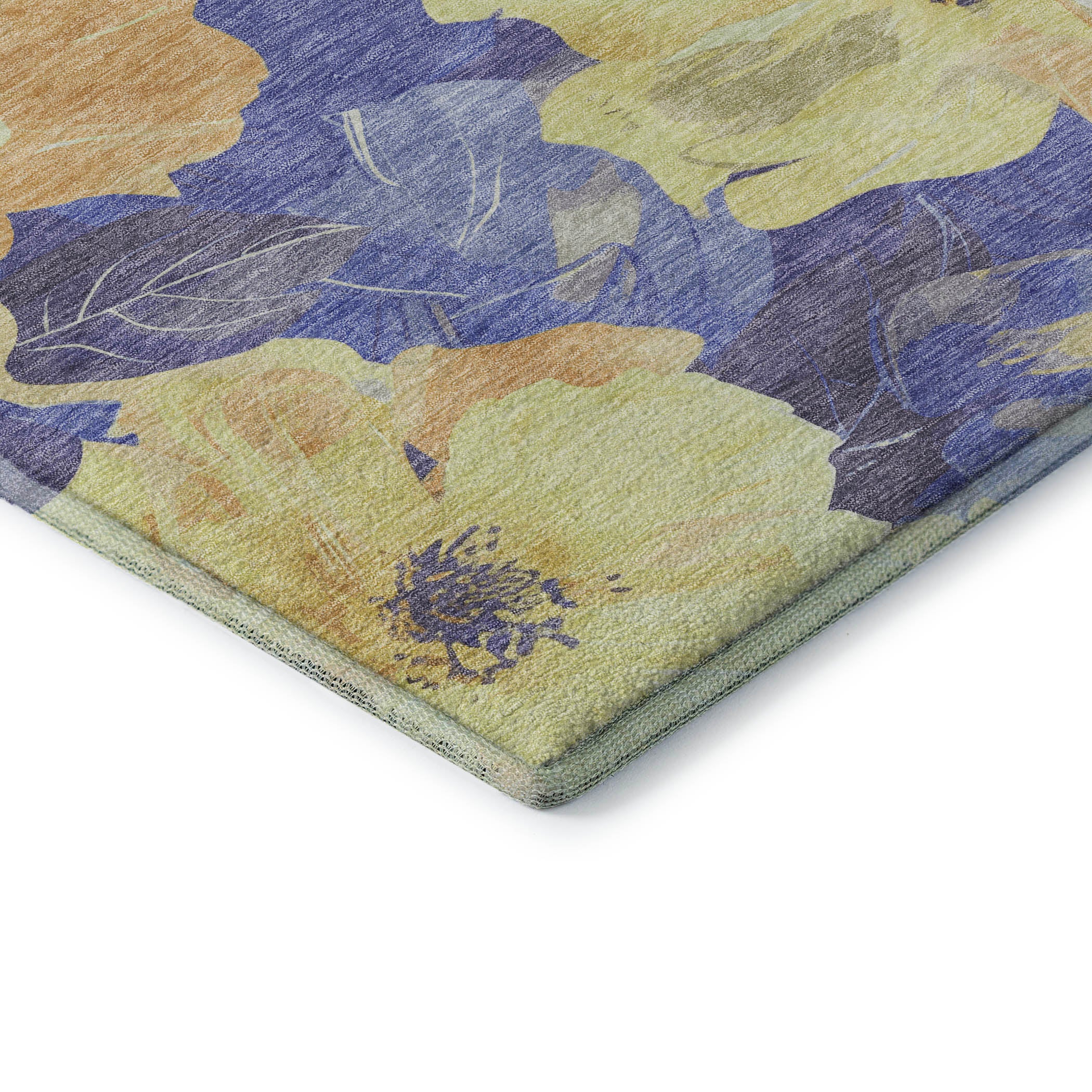 Bangkok Machine Washable Transitional Wheat Gold Rug 1'8" x 2'6" #shape_Rectangle
