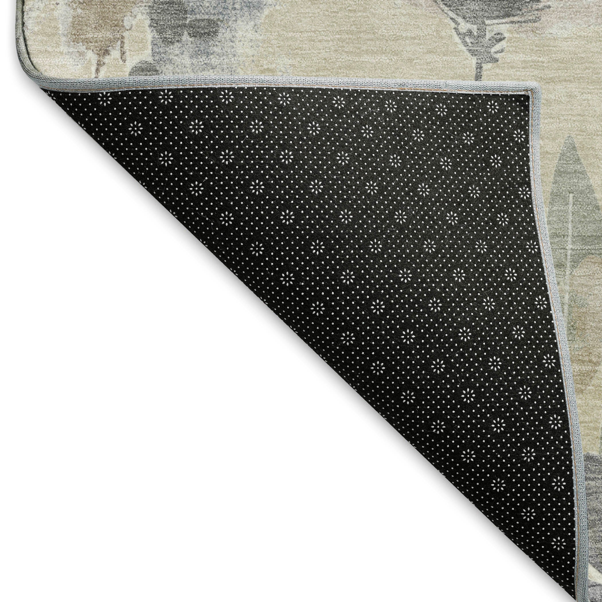 Montevideo Machine Washable Transitional Beige Brown Rug 1'8" x 2'6" #shape_Rectangle