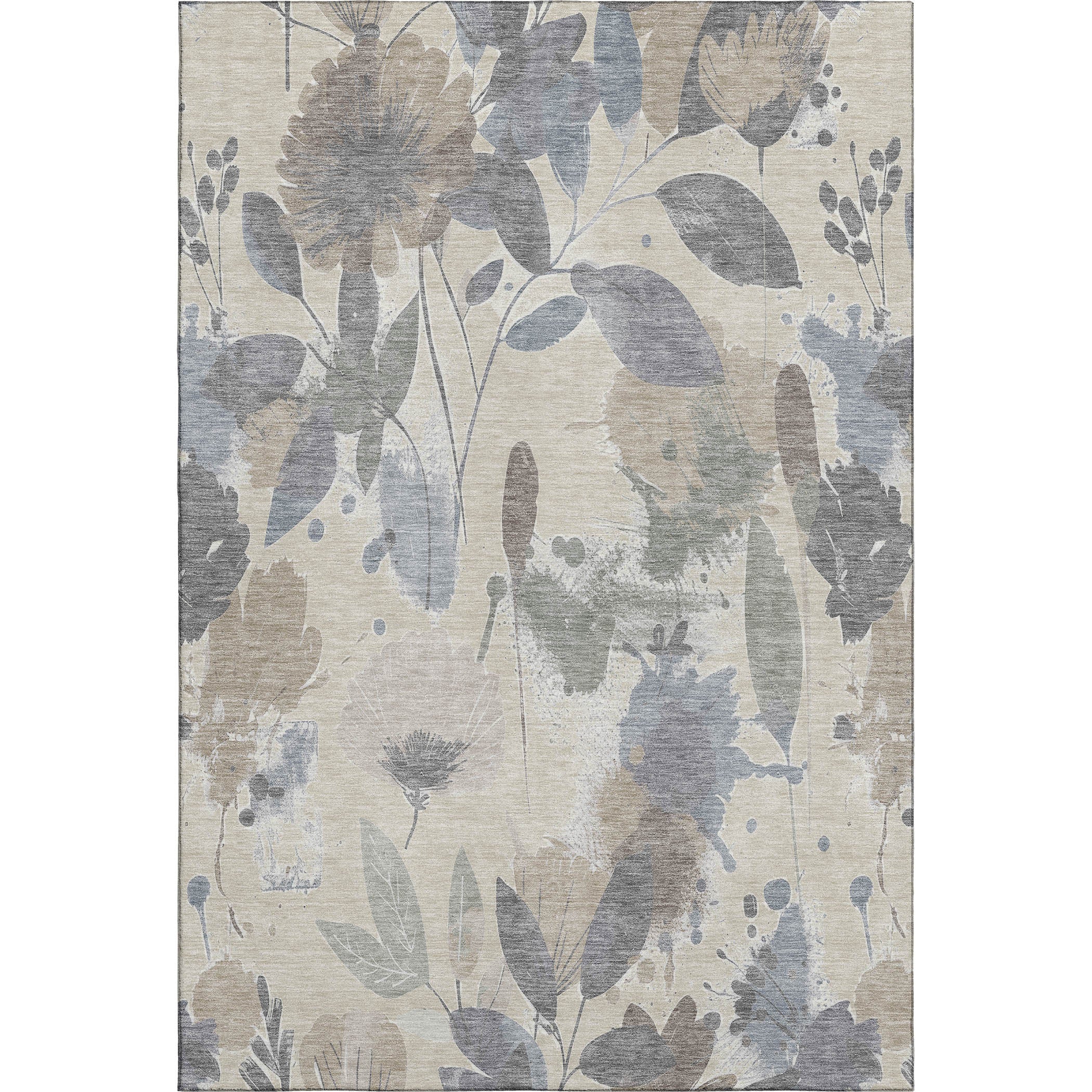 Montevideo Machine Washable Transitional Beige Brown Rug 2'6" x 3'10" #shape_Rectangle