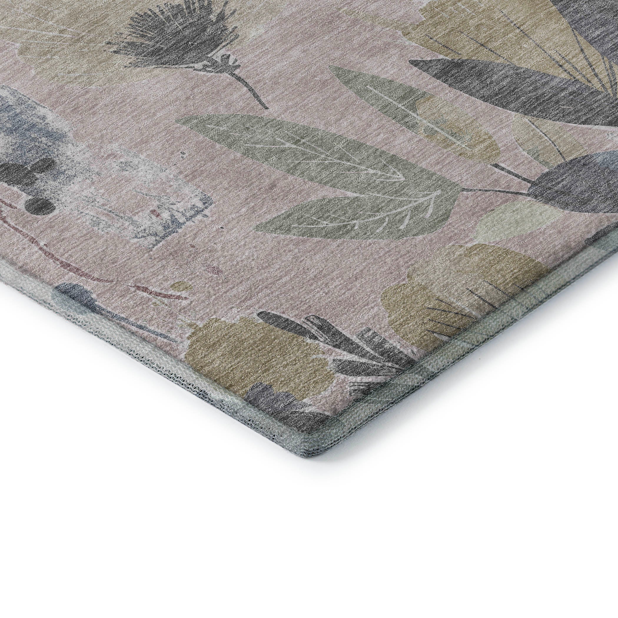 Montevideo Machine Washable Transitional Blush Pink Rug 1'8" x 2'6" #shape_Rectangle