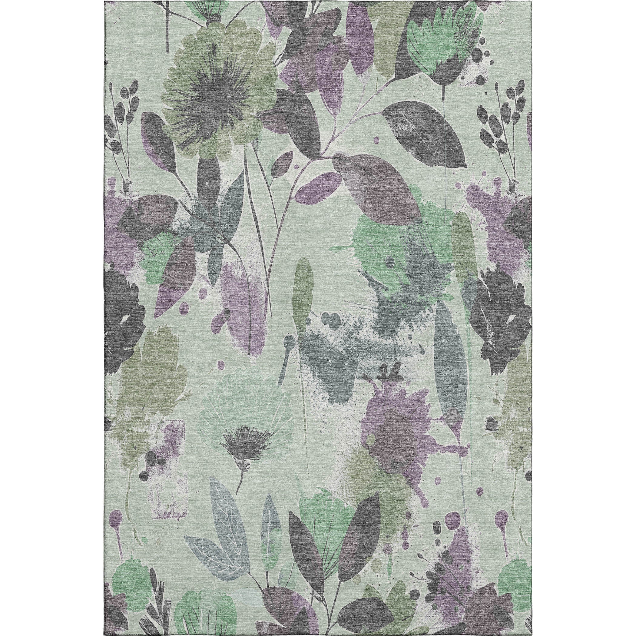 Montevideo Machine Washable Transitional Sage Green Rug 2'6" x 3'10" #shape_Rectangle