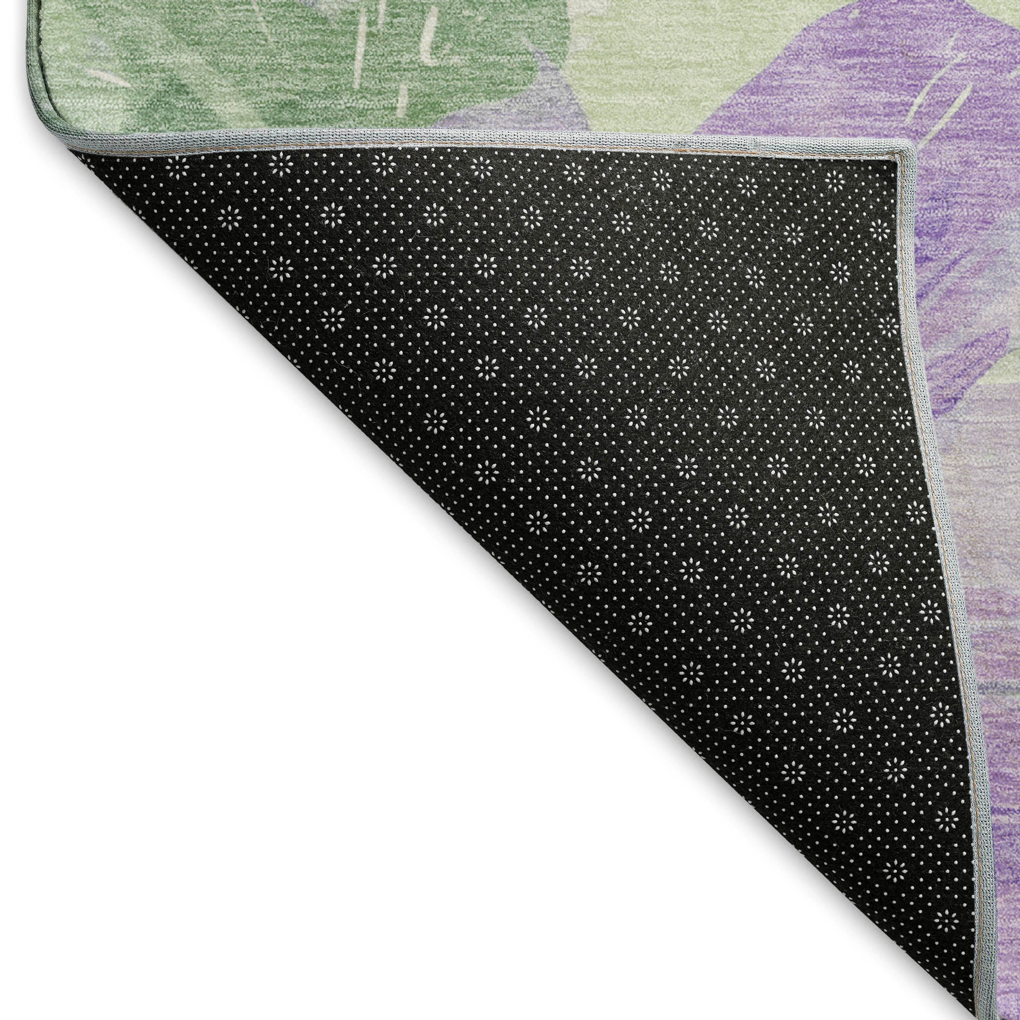 Split Machine Washable Transitional Lavender Purple Rug 1'8" x 2'6" #shape_Rectangle